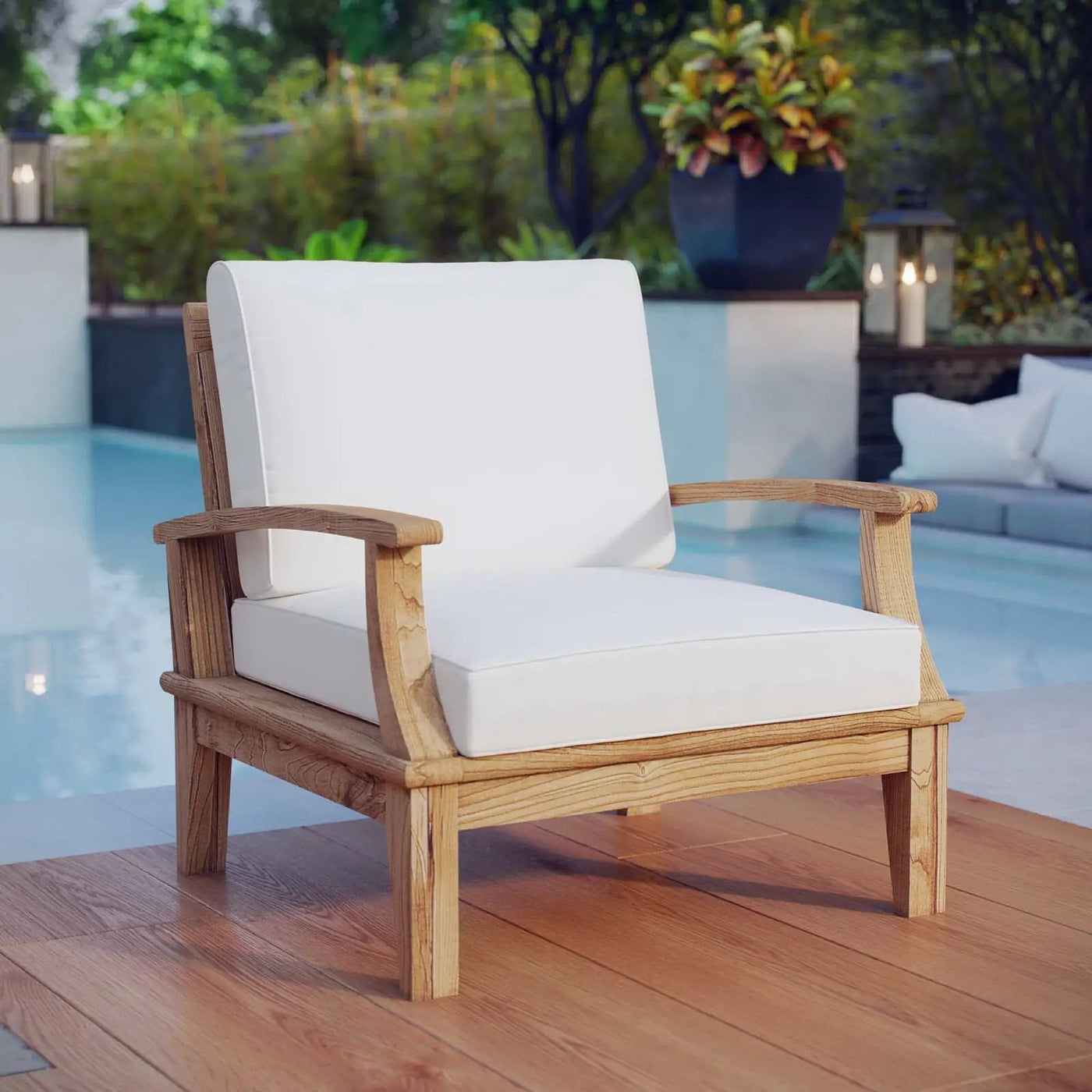 Marina Outdoor Patio Teak Armchair by Modway by HouseOfZazla