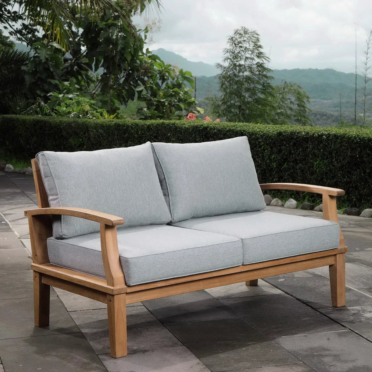 Marina Outdoor Patio Teak Loveseat by Modway by HouseOfZazla