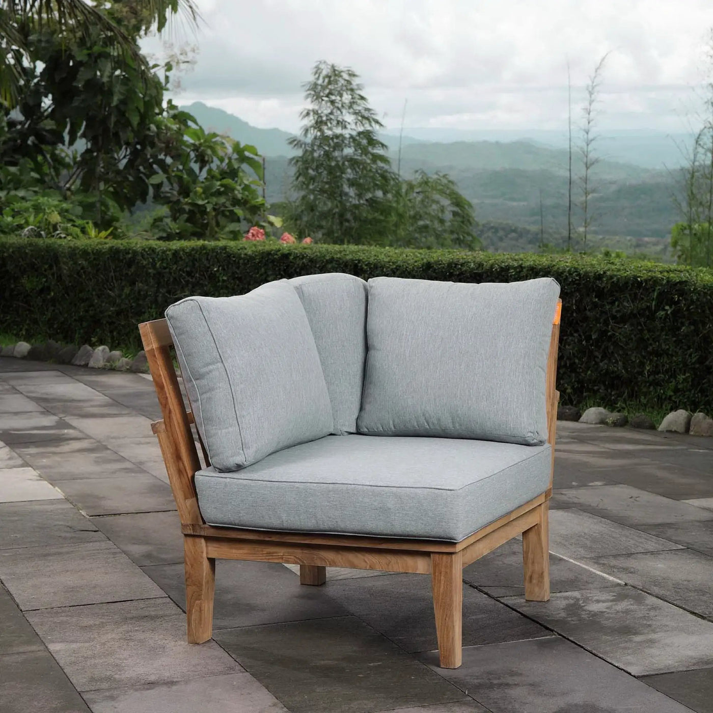 Marina Outdoor Patio Teak Corner Sofa by Modway by HouseOfZazla