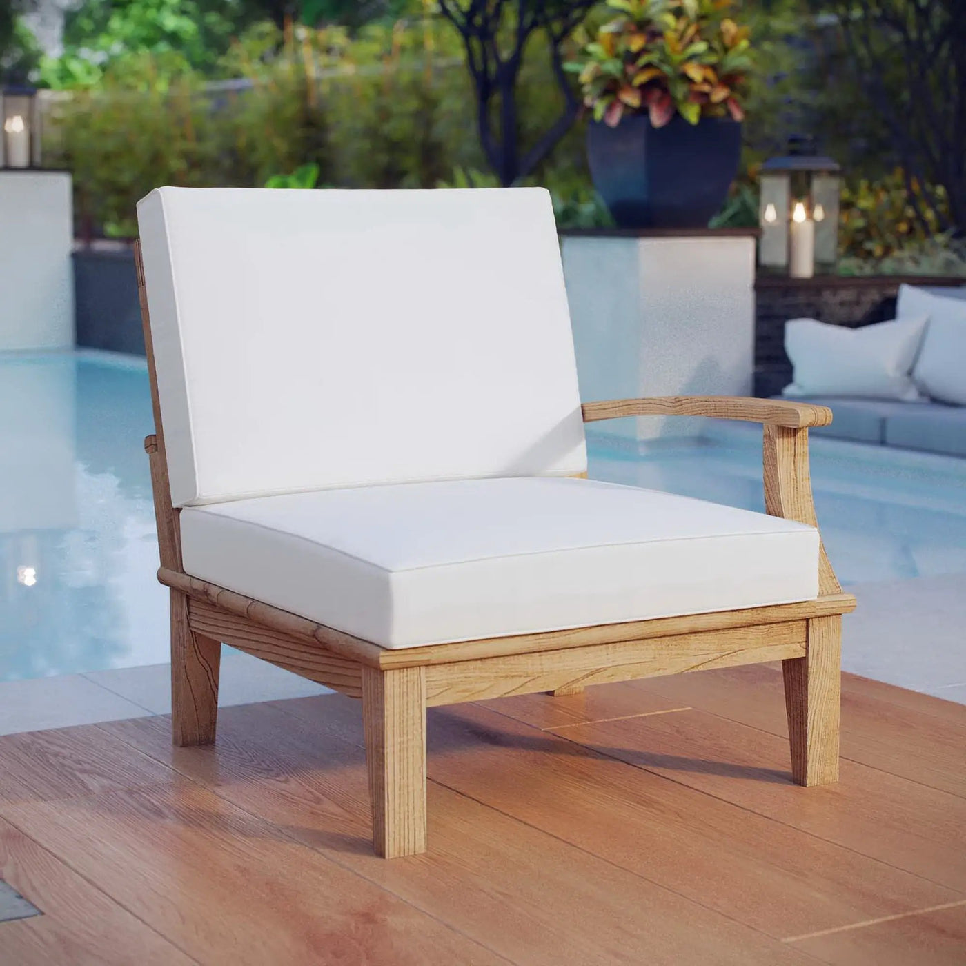 Marina Outdoor Patio Teak Right-Facing Sofa by Modway by HouseOfZazla