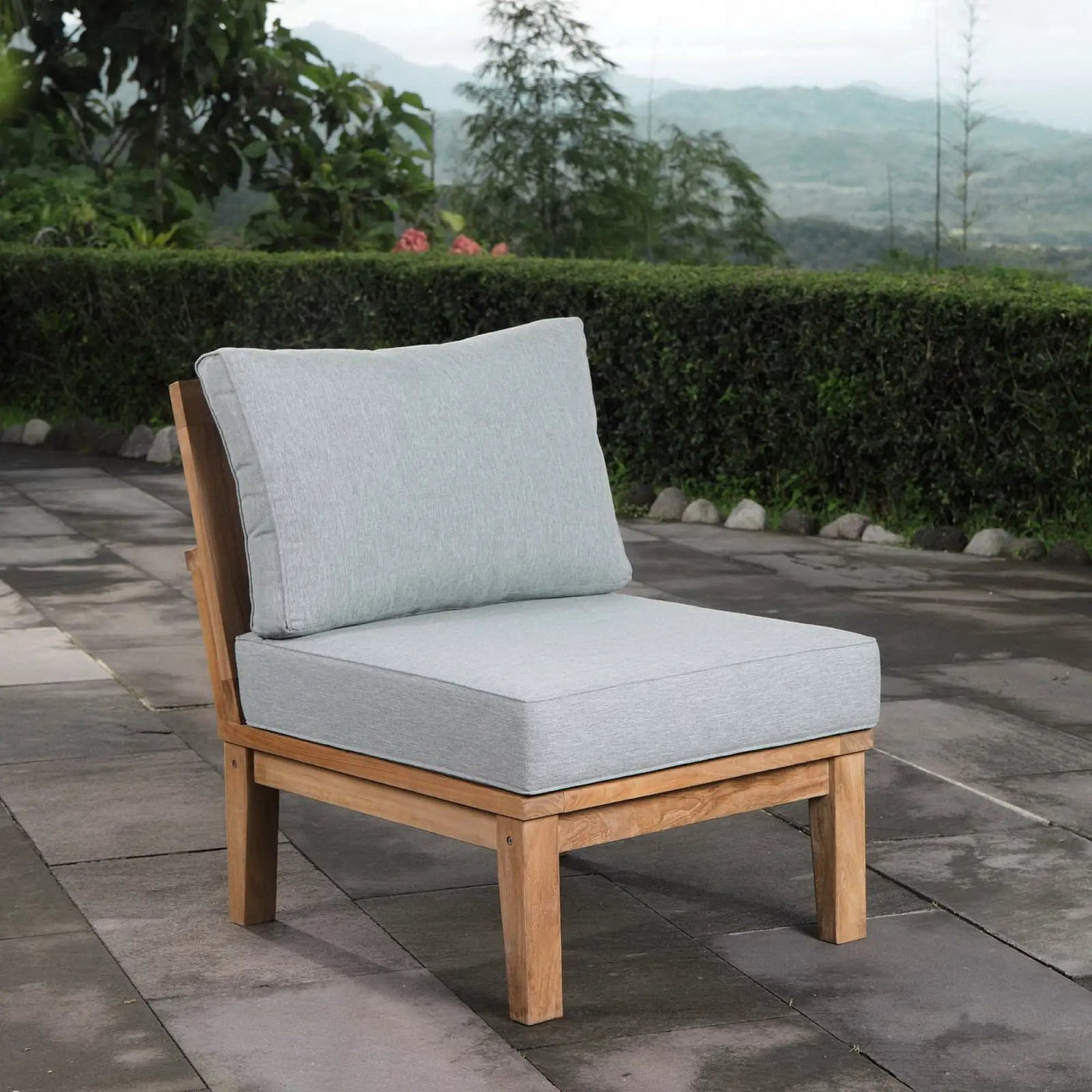 Marina Armless Outdoor Patio Teak Sofa by Modway by HouseOfZazla