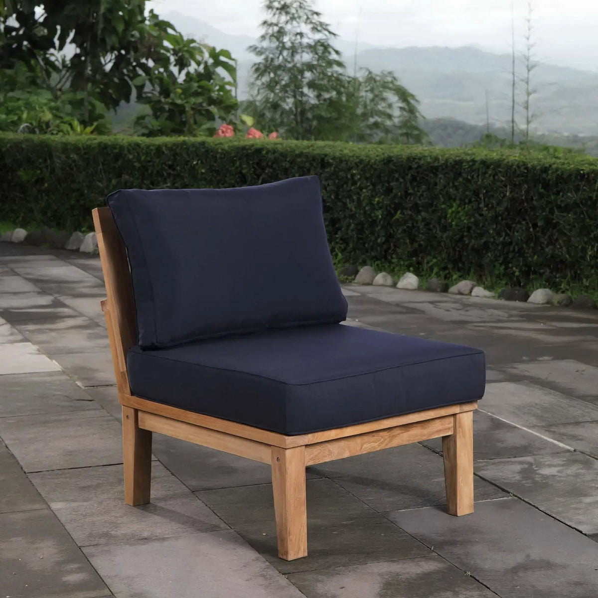 Marina Armless Outdoor Patio Teak Sofa by Modway by HouseOfZazla