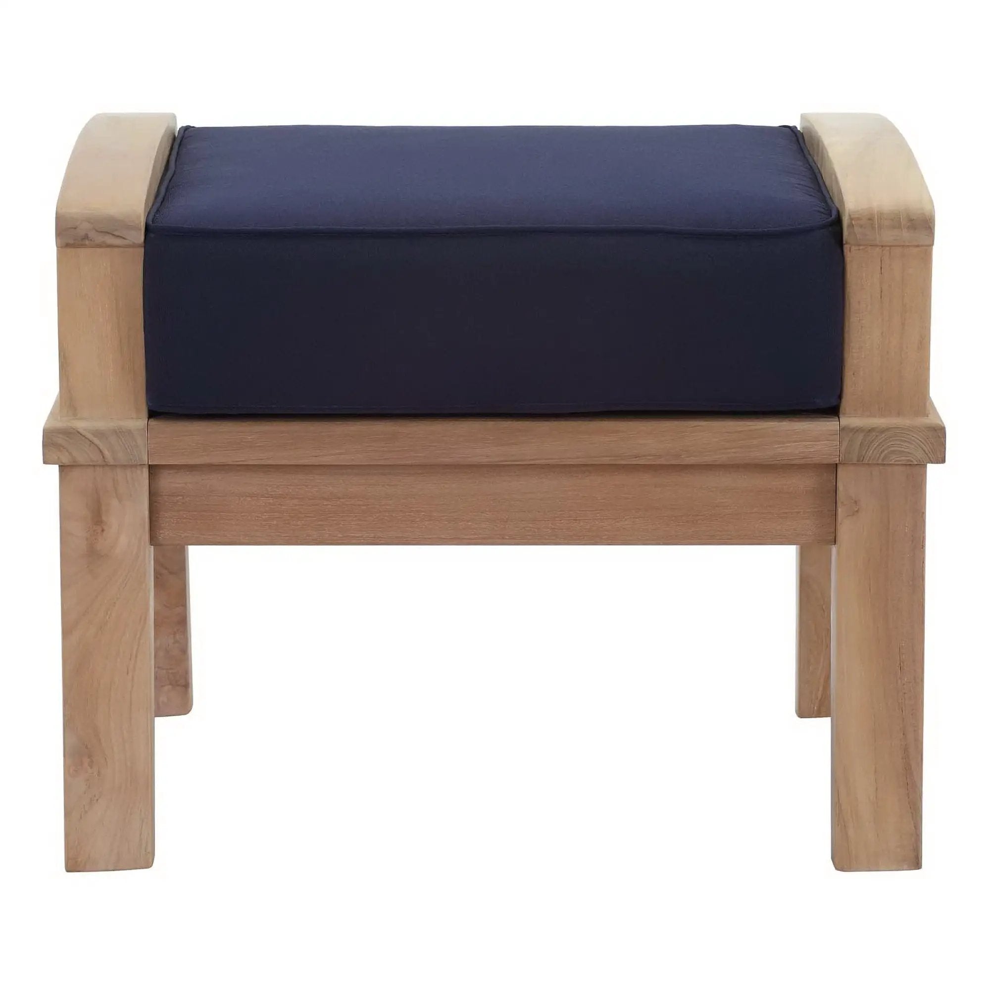 Marina Outdoor Patio Teak Ottoman by Modway by HouseOfZazla