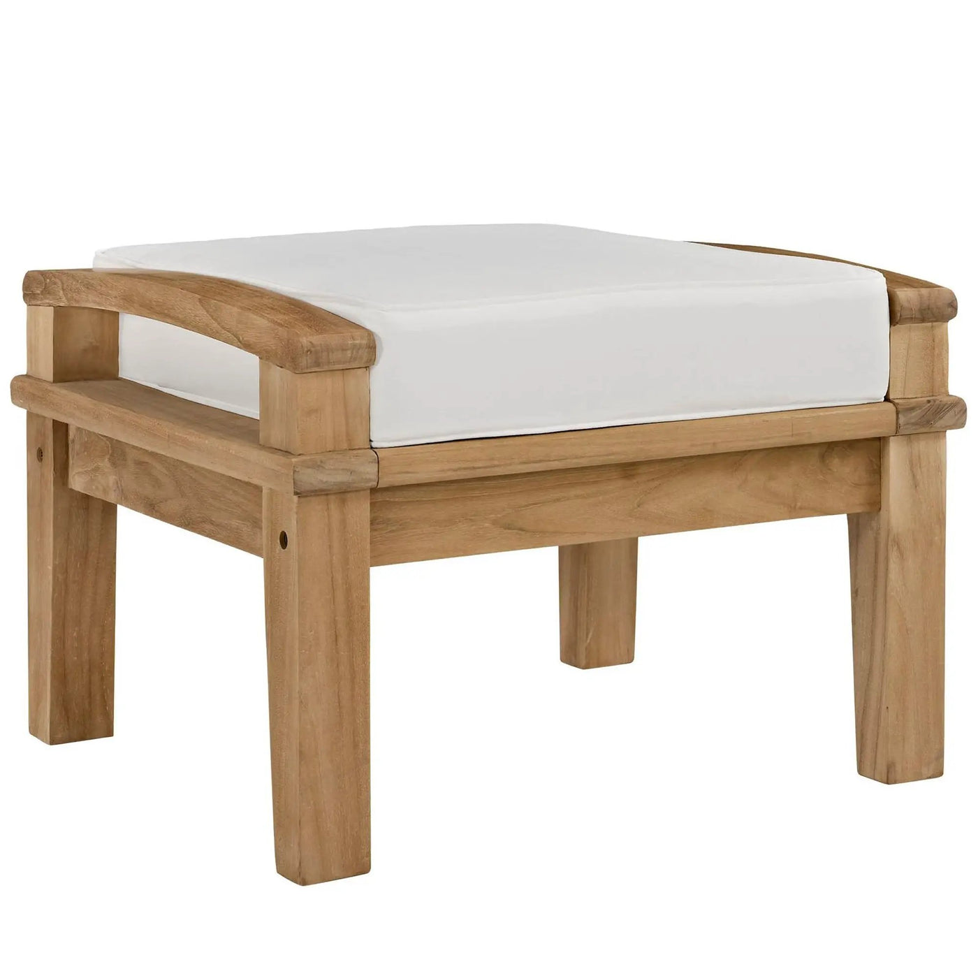 Marina Outdoor Patio Teak Ottoman by Modway by HouseOfZazla