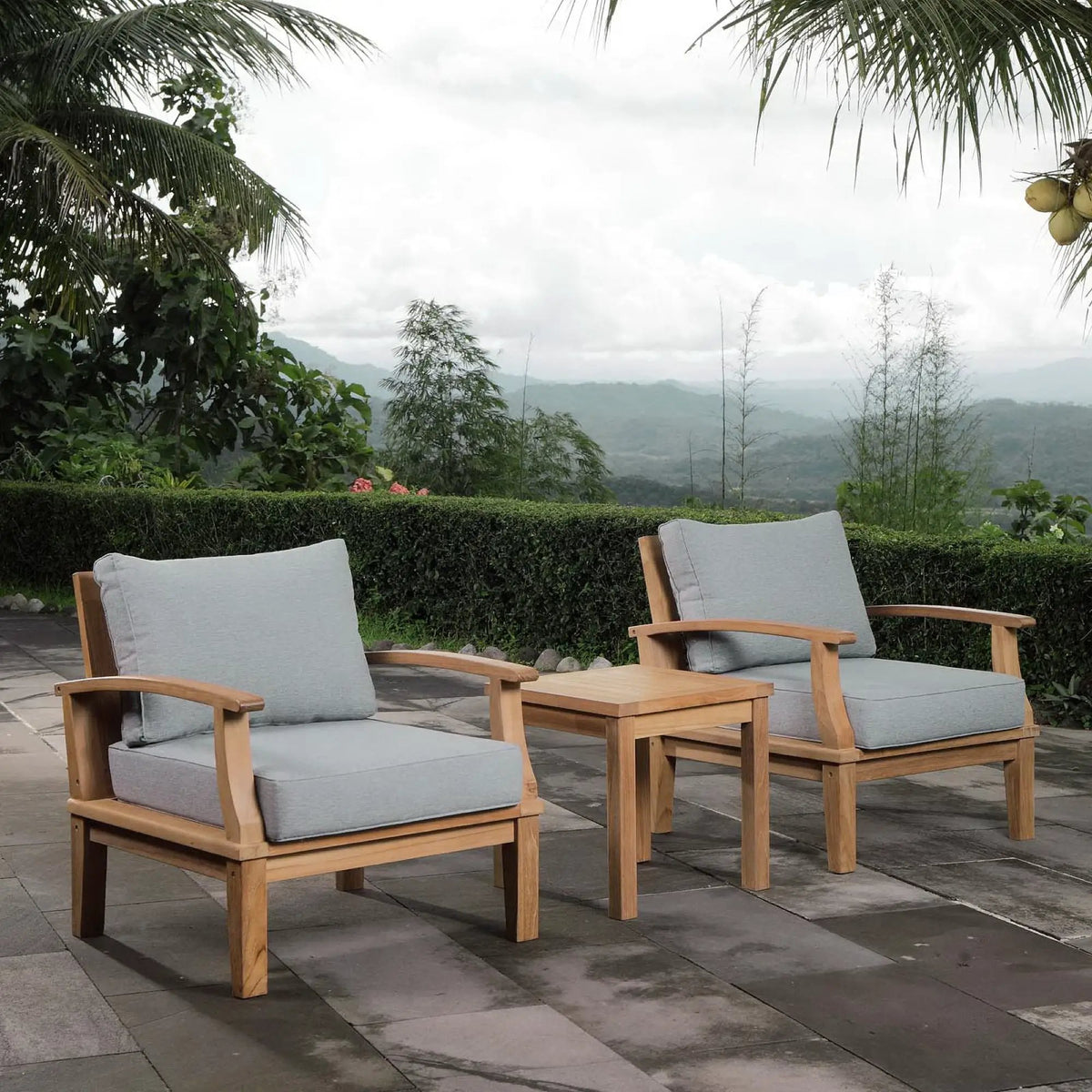 Marina 3-Piece Outdoor Patio Teak Set by Modway by HouseOfZazla