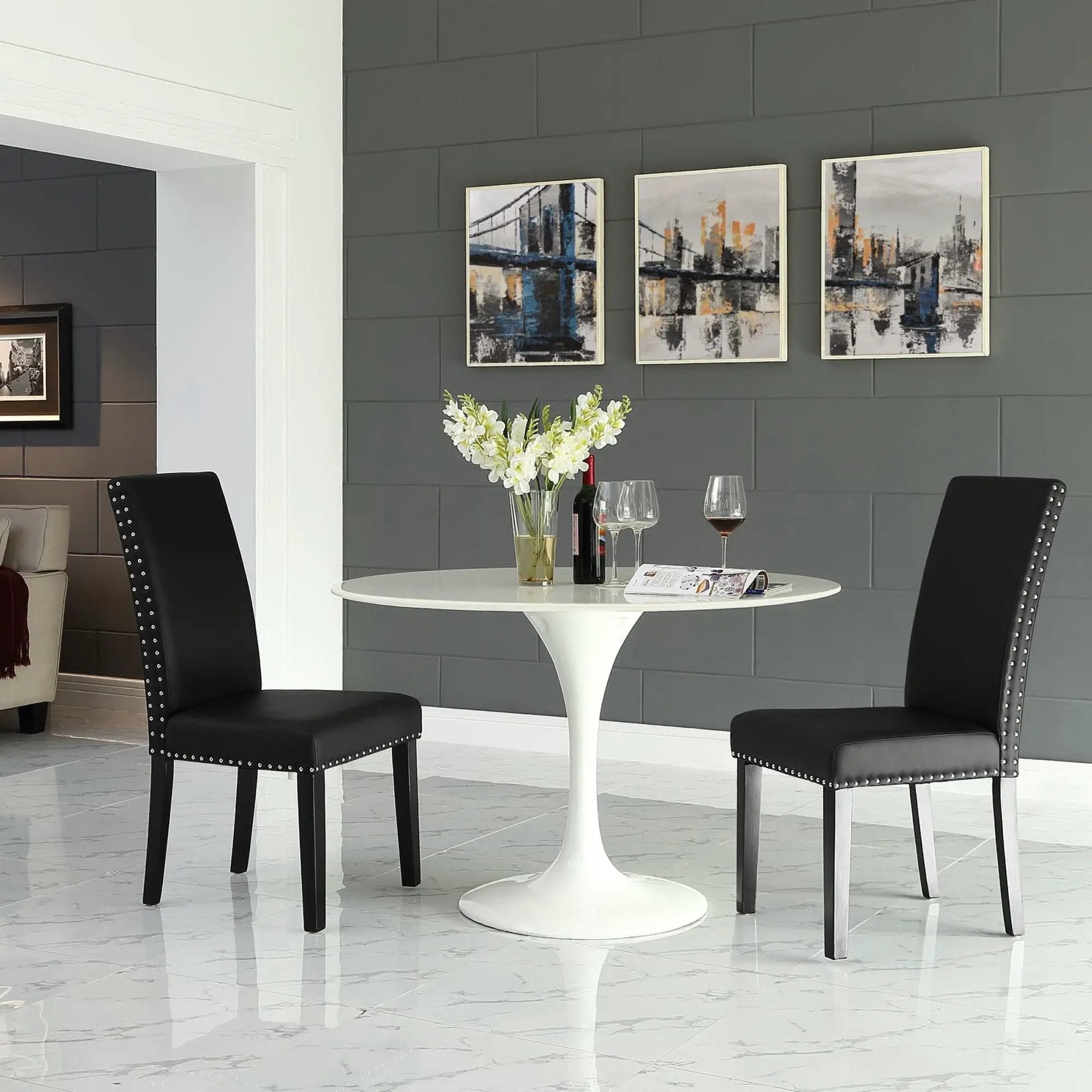 Parcel Dining Faux Leather Side Chair by Modway by HouseOfZazla