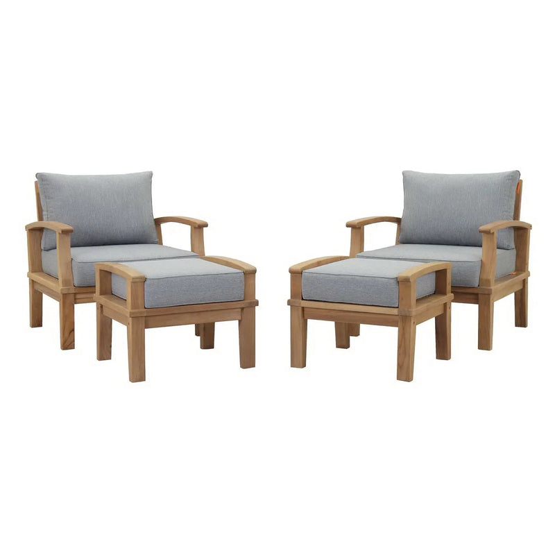 Marina 4 Piece Outdoor Patio Teak Set by Modway by HouseOfZazla