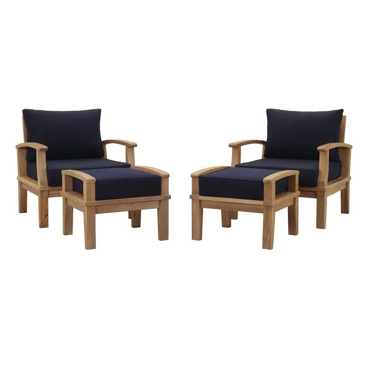 Marina 4 Piece Outdoor Patio Teak Set by Modway by HouseOfZazla