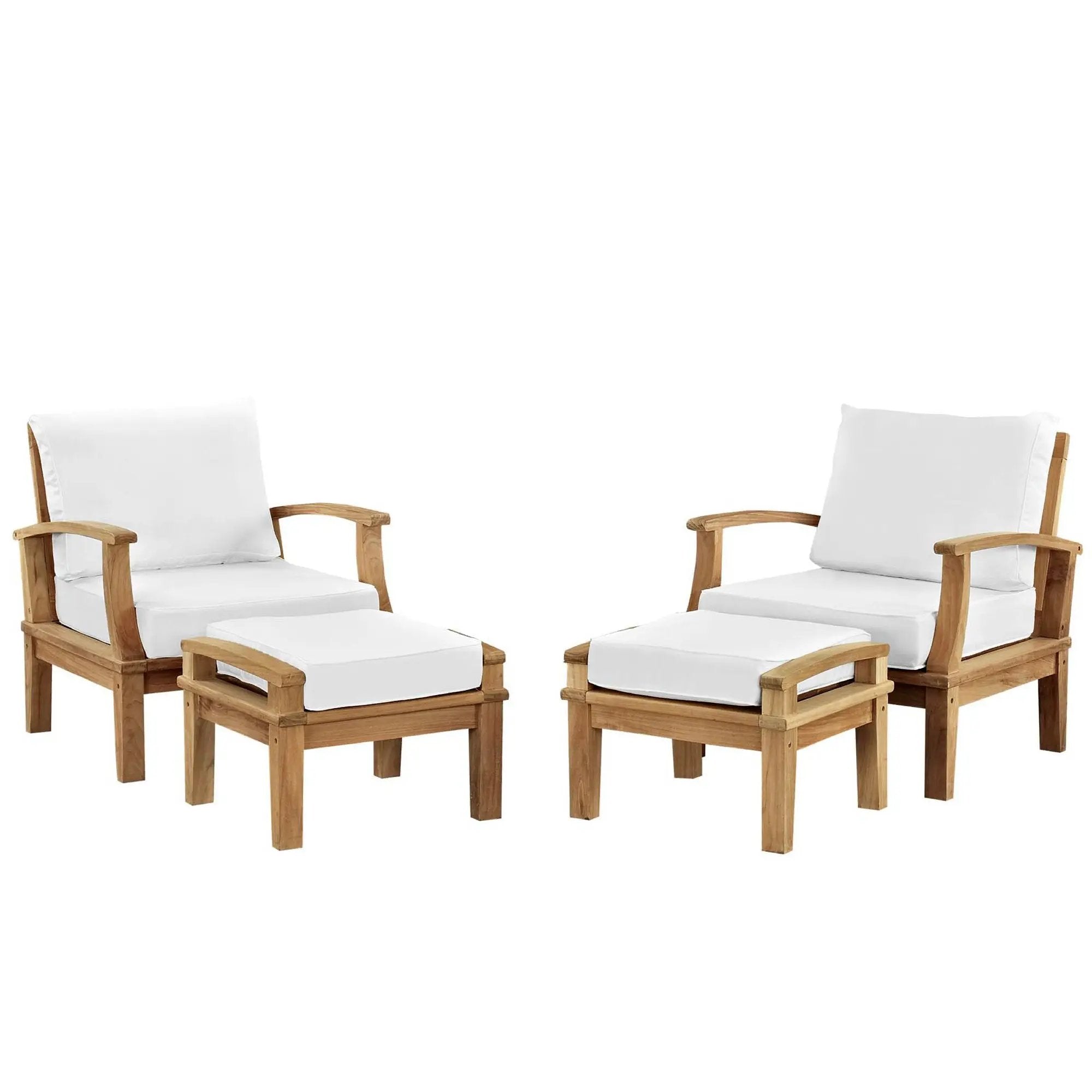 Marina 4 Piece Outdoor Patio Teak Set by Modway by HouseOfZazla