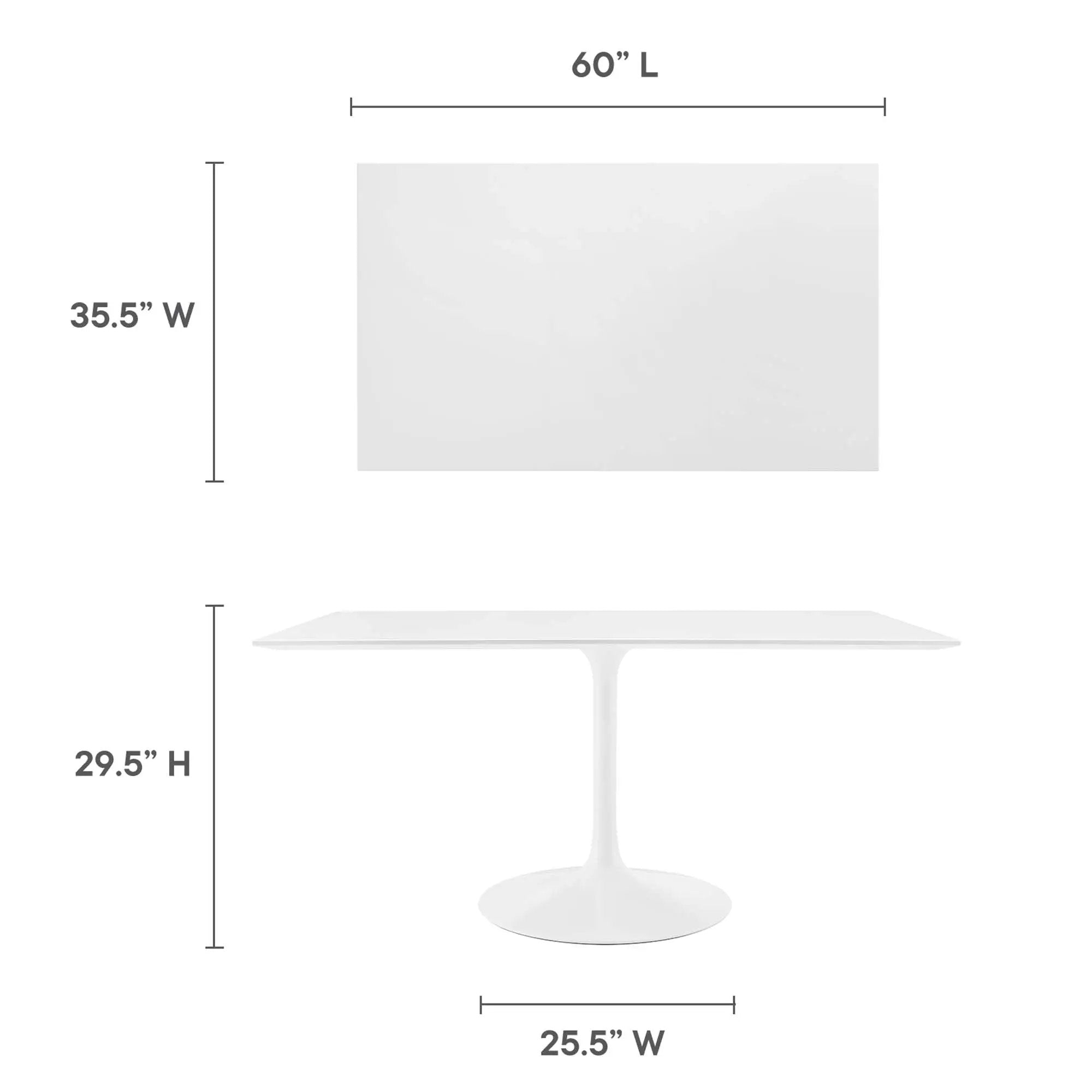 Lippa 60" Rectangle Wood Dining Table by Modway by HouseOfZazla