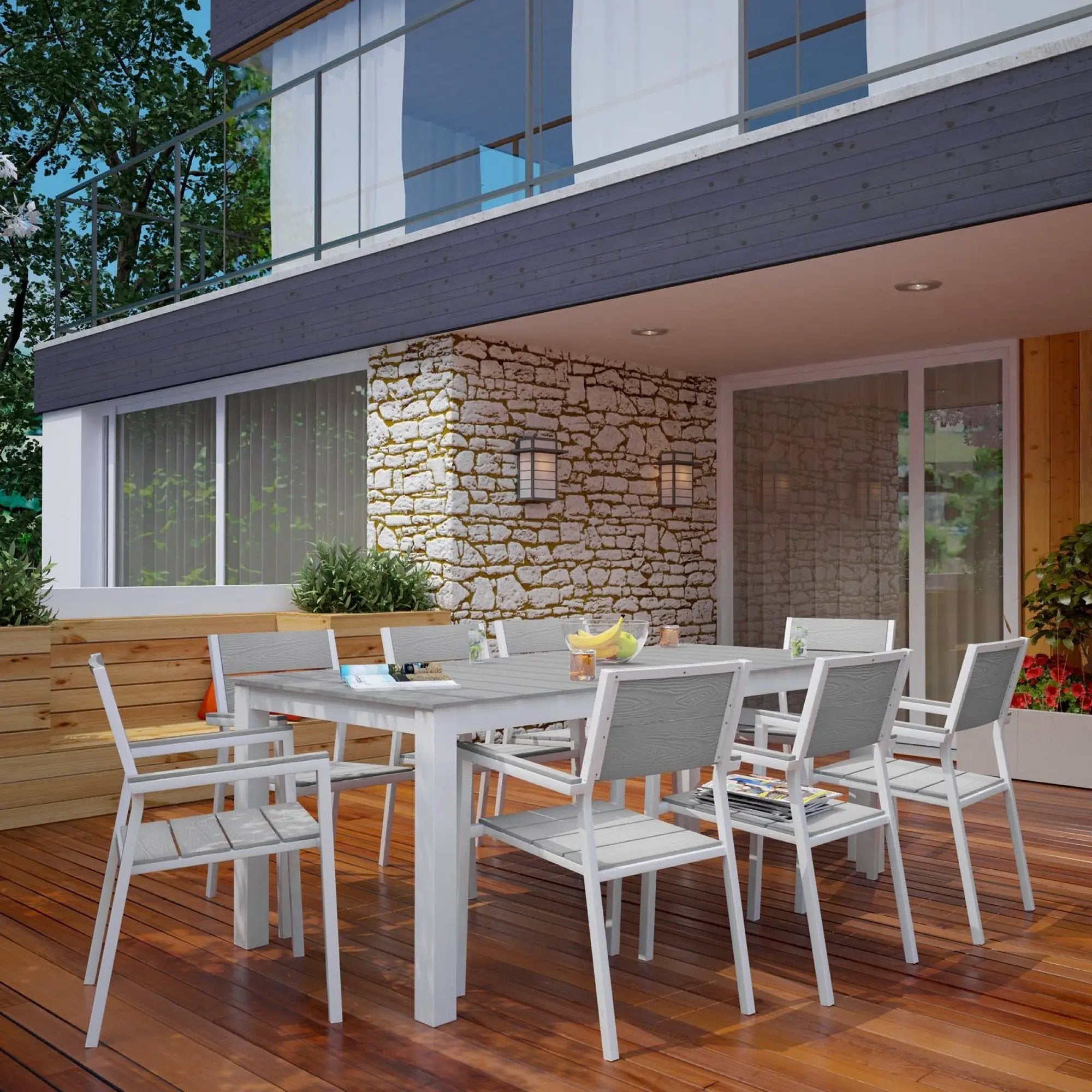 Maine 9 Piece Outdoor Patio Dining Set by Modway by HouseOfZazla