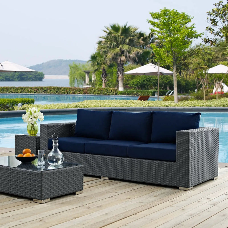 Sojourn Outdoor Patio Sunbrella Sofa by Modway by HouseOfZazla