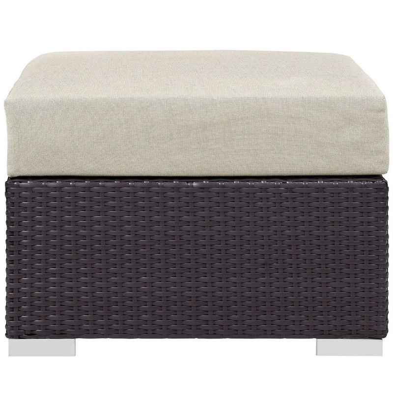 Convene Outdoor Patio Fabric Square Ottoman by Modway by HouseOfZazla