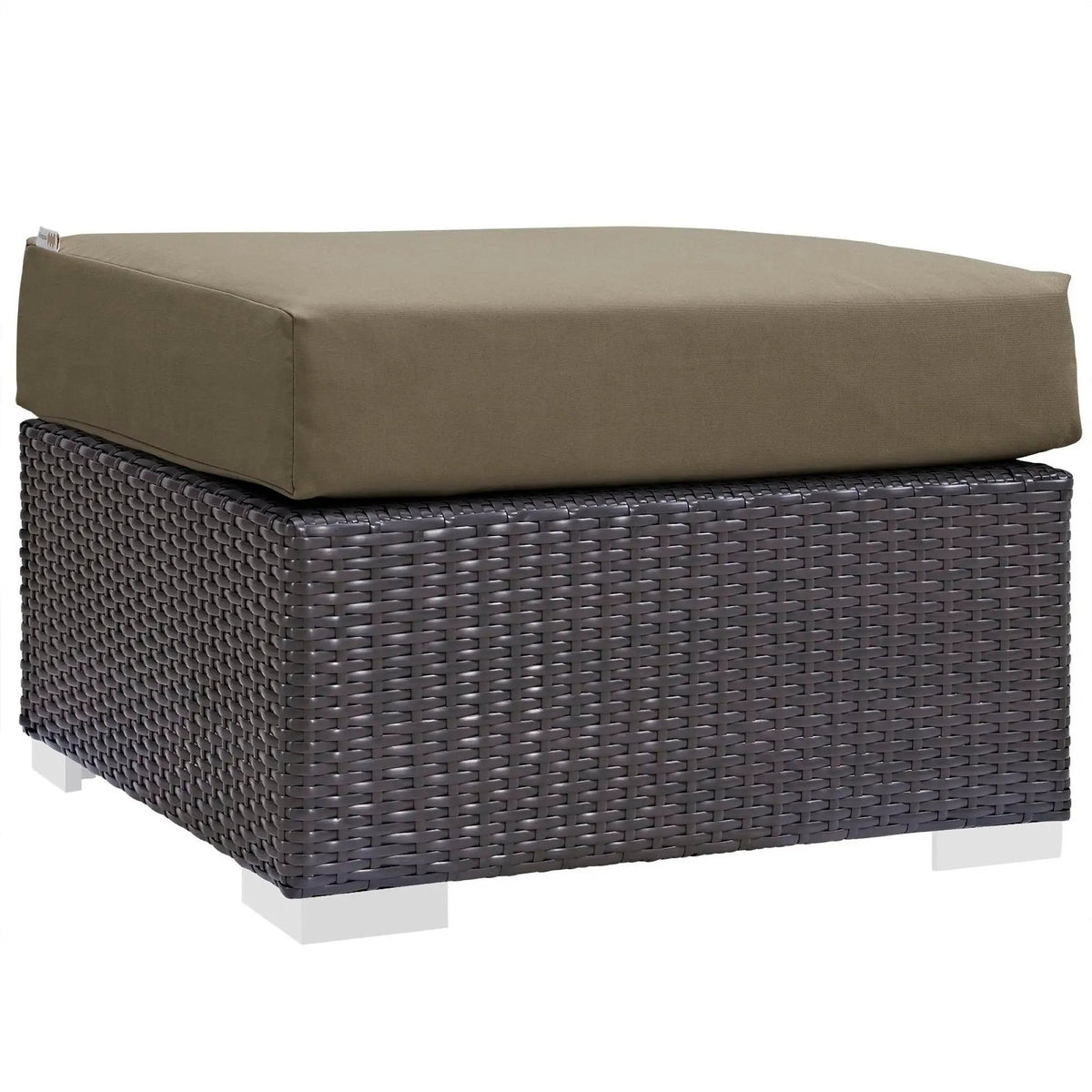 Convene Outdoor Patio Fabric Square Ottoman by Modway by HouseOfZazla