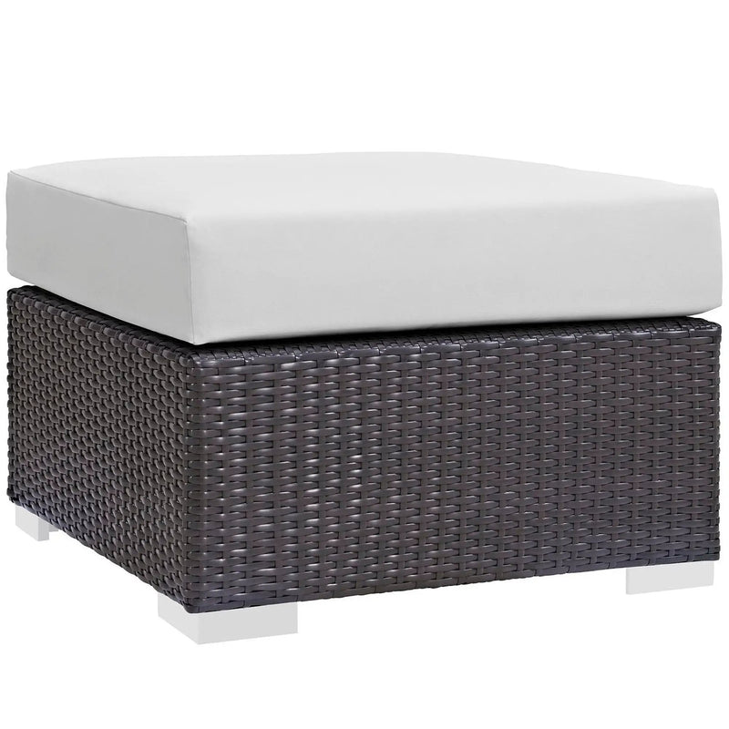 Convene Outdoor Patio Fabric Square Ottoman by Modway by HouseOfZazla