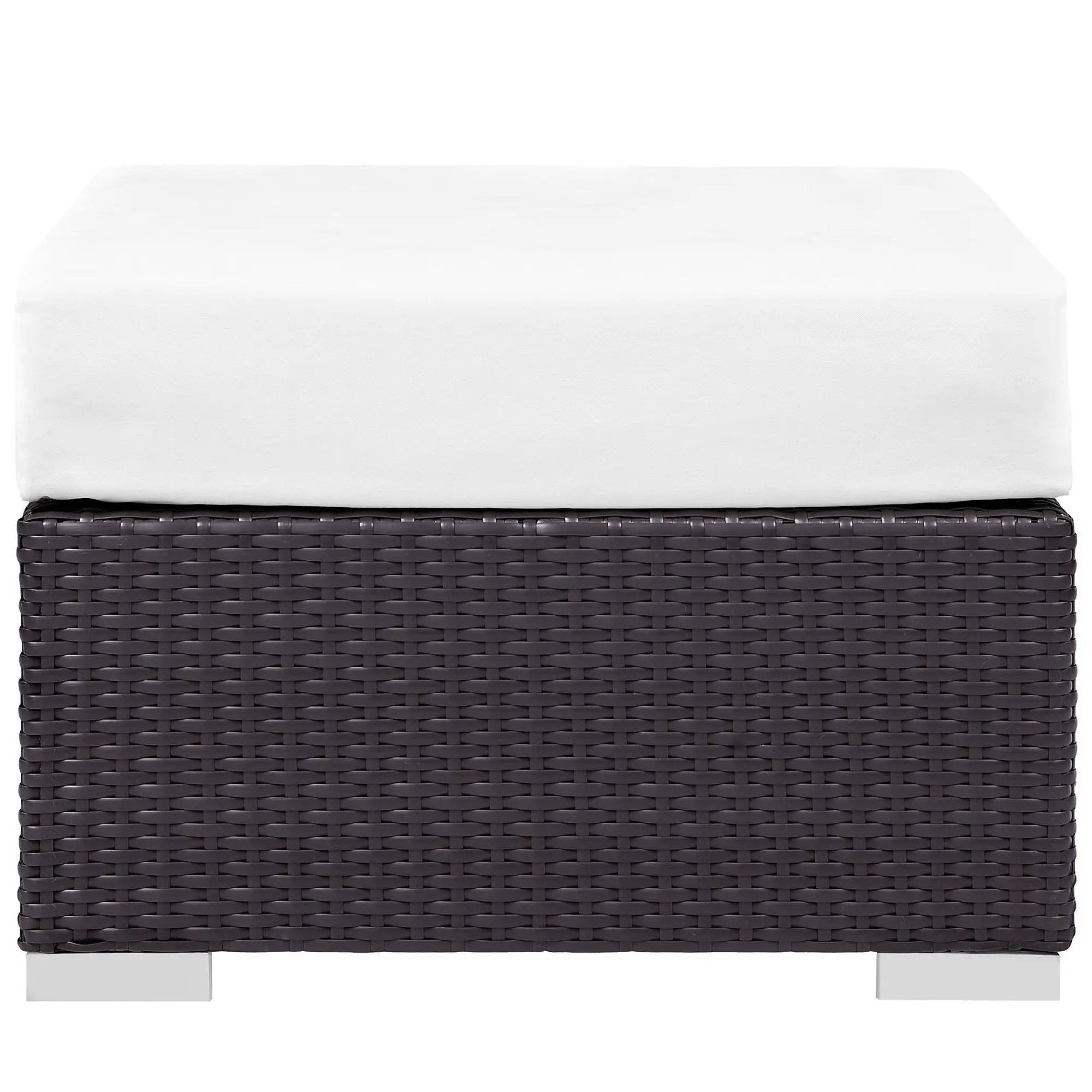 Convene Outdoor Patio Fabric Square Ottoman by Modway by HouseOfZazla