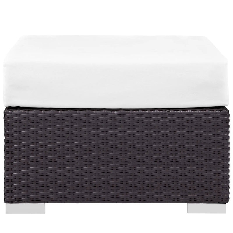 Convene Outdoor Patio Fabric Square Ottoman by Modway by HouseOfZazla