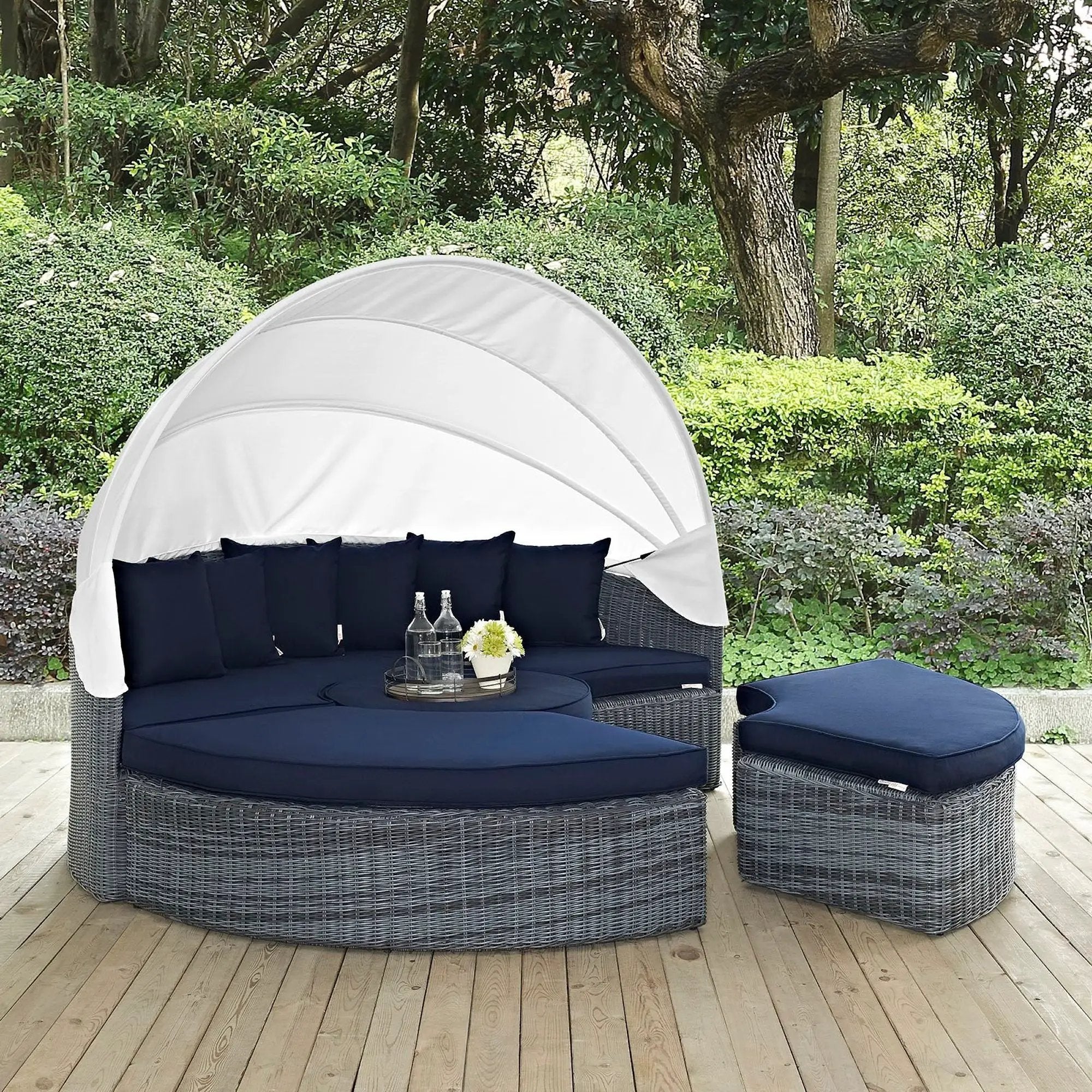 Summon Canopy Outdoor Patio Sunbrella Daybed by Modway by HouseOfZazla