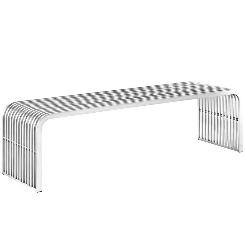 Pipe 60" Stainless Steel Bench by Modway by HouseOfZazla
