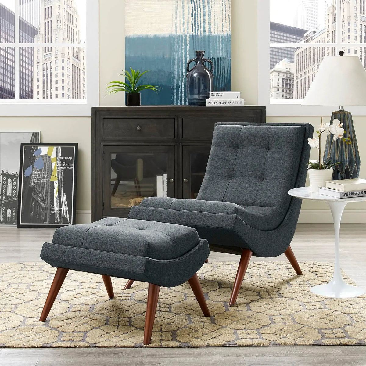 Ramp Upholstered Fabric Lounge Chair Set by Modway by HouseOfZazla
