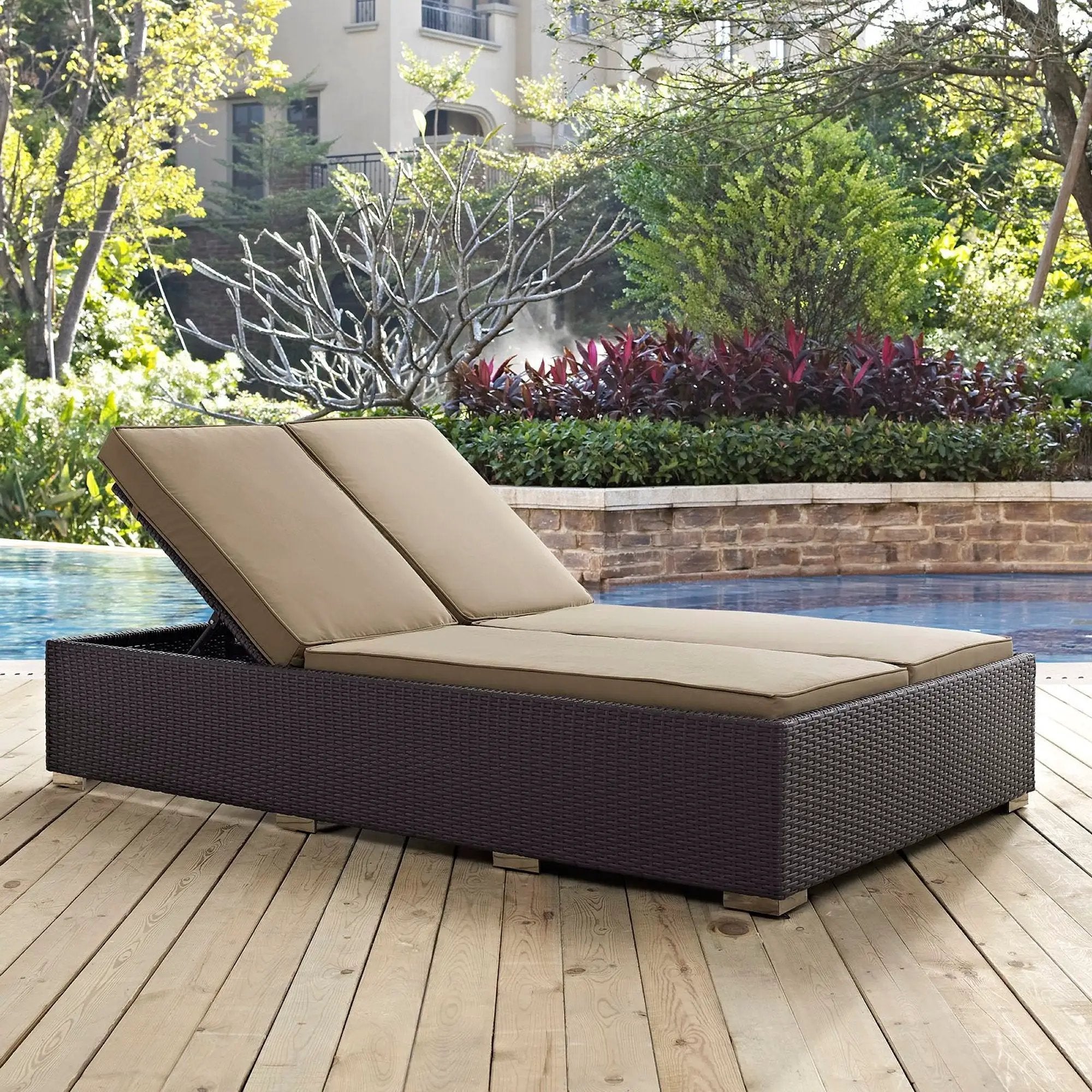 Convene Double Outdoor Patio Chaise by Modway by HouseOfZazla
