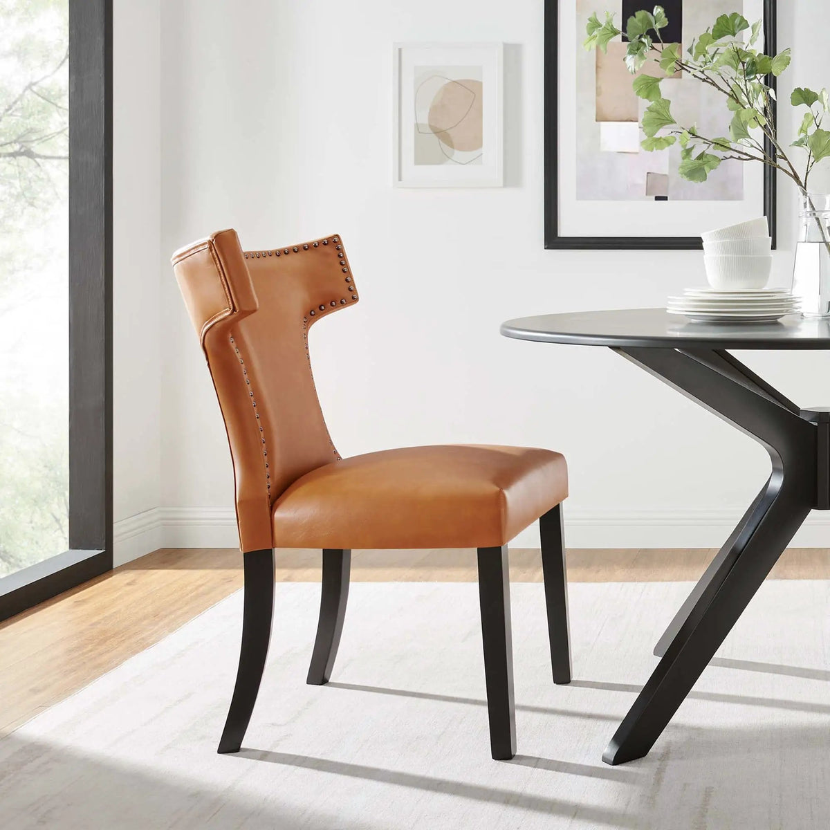 Curve Vegan Leather Dining Chair by Modway by HouseOfZazla