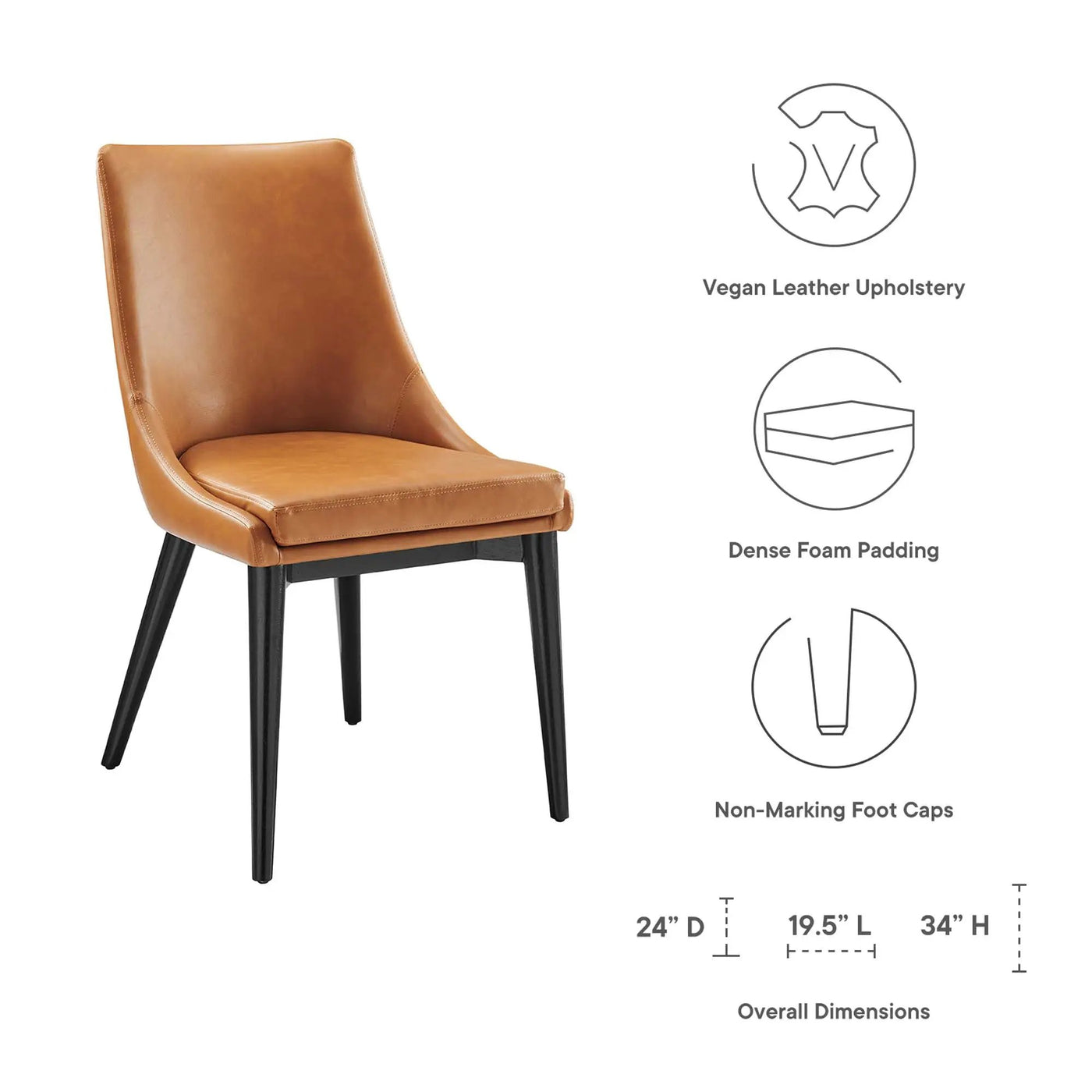 Viscount Vegan Leather Dining Chair by Modway by HouseOfZazla
