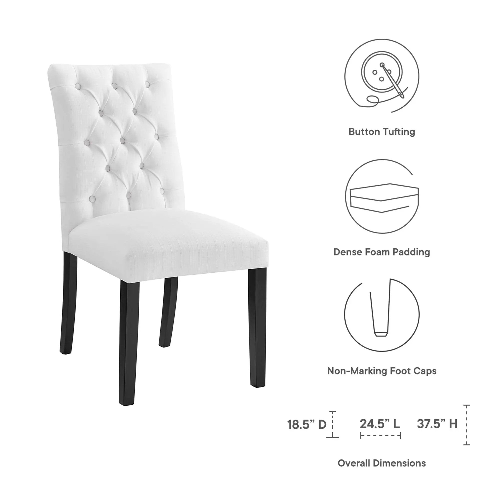 Duchess Button Tufted Fabric Dining Chair by Modway by HouseOfZazla