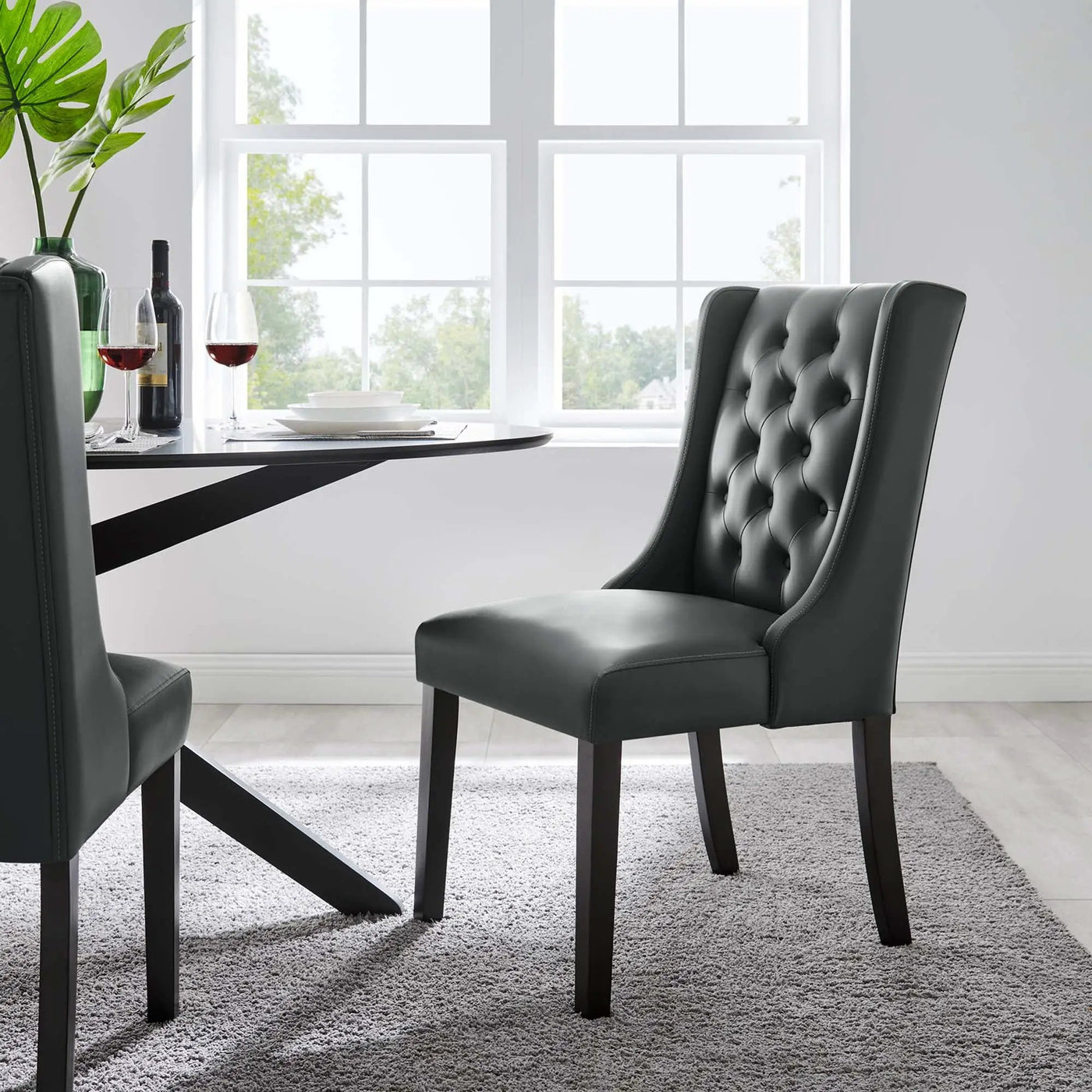 Baronet Button Tufted Vegan Leather Dining Chair by Modway by HouseOfZazla