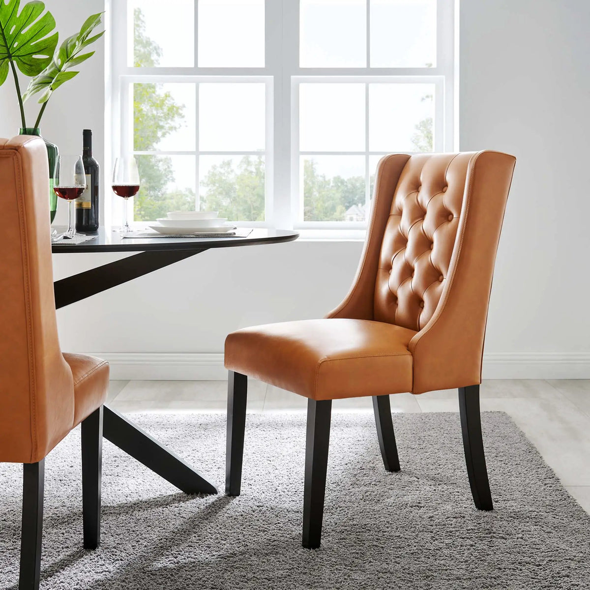Baronet Button Tufted Vegan Leather Dining Chair by Modway by HouseOfZazla