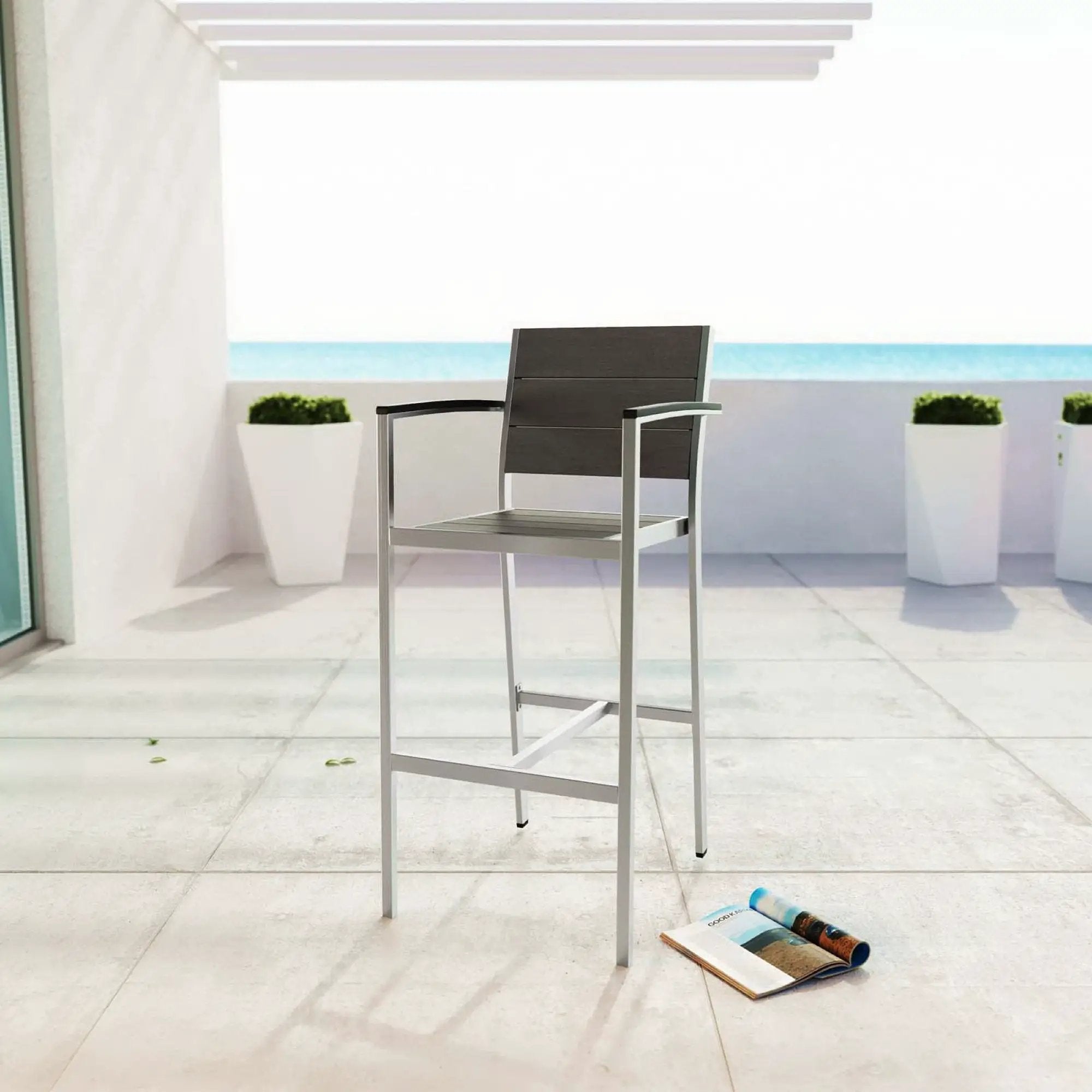 Shore Outdoor Patio Aluminum Bar Stool by Modway by HouseOfZazla