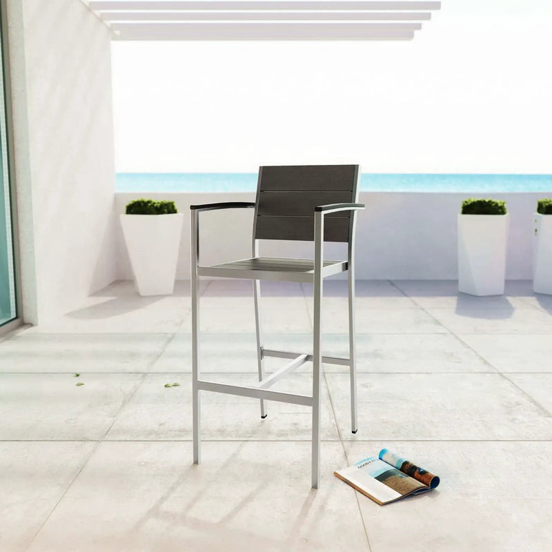 Shore Outdoor Patio Aluminum Bar Stool by Modway by HouseOfZazla