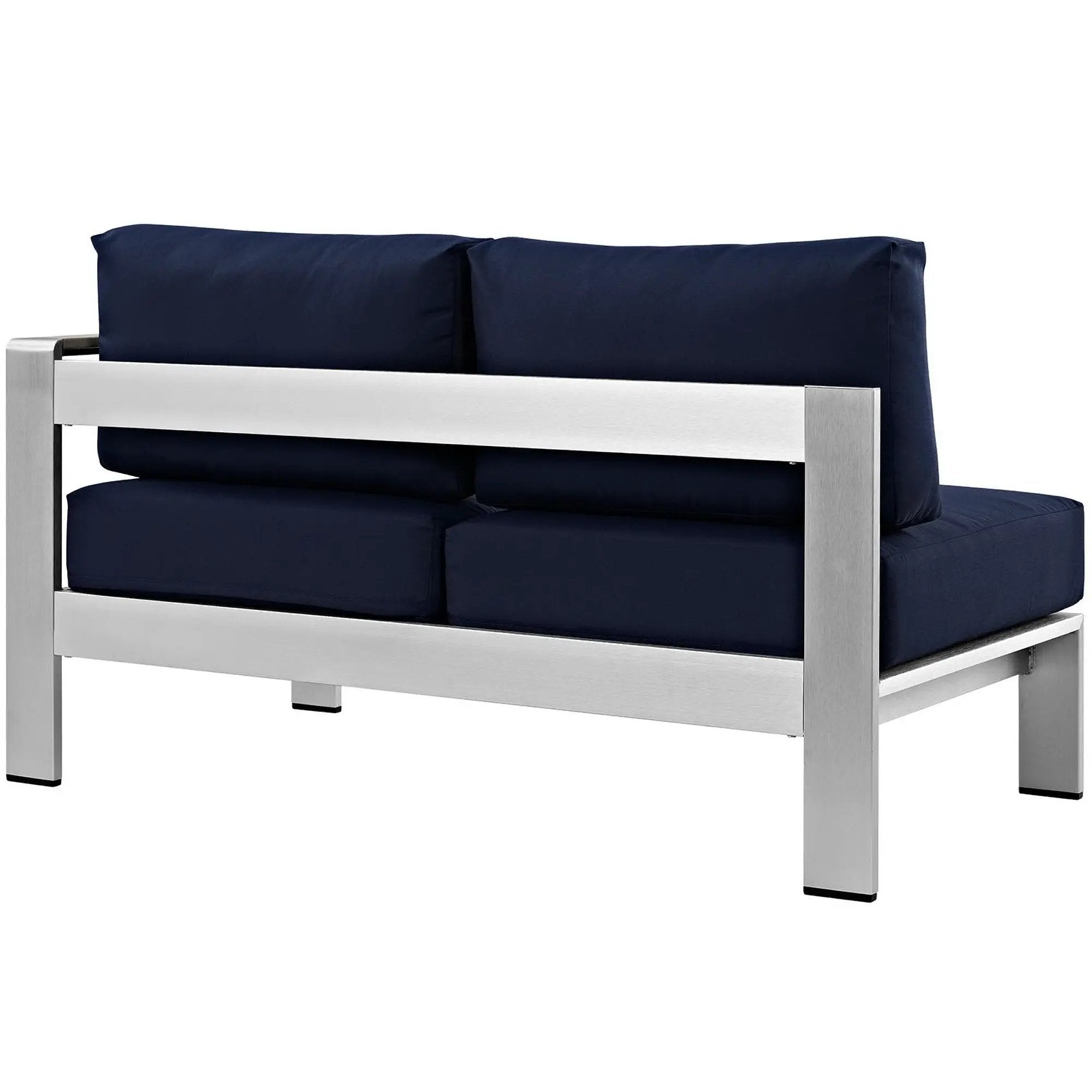 Shore Right-Arm Corner Sectional Outdoor Patio Aluminum Loveseat by HouseOfZazla