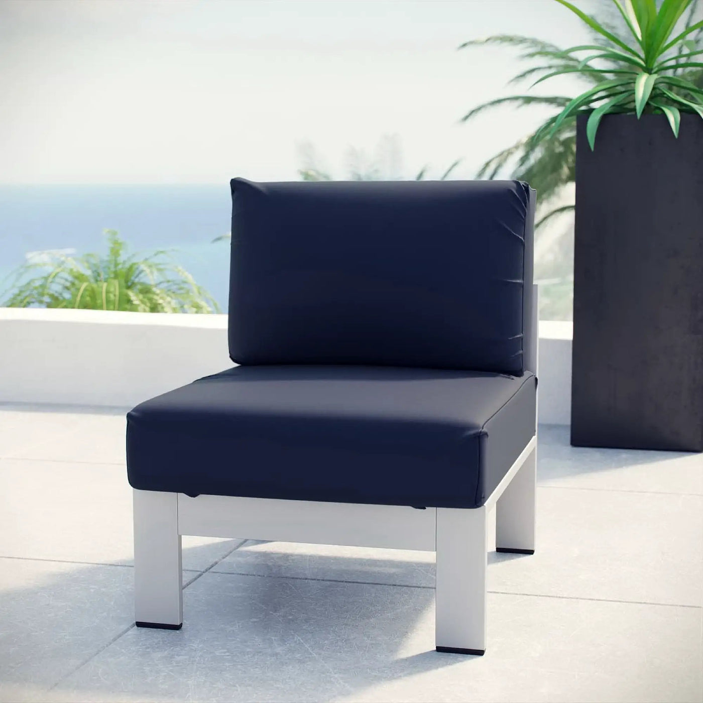 Shore Armless Outdoor Patio Aluminum Chair by Modway by HouseOfZazla