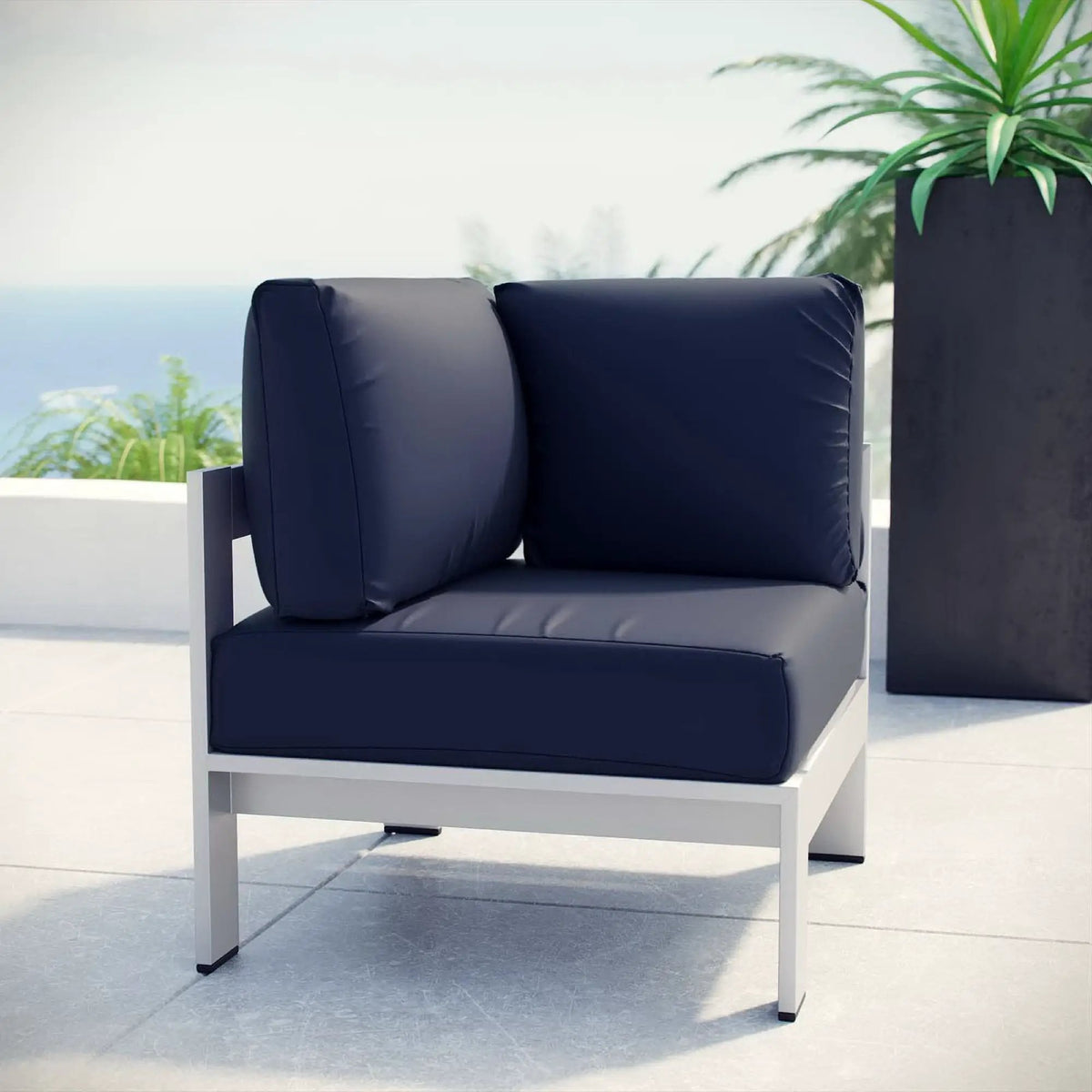 Shore Outdoor Patio Aluminum Corner Sofa by Modway by HouseOfZazla