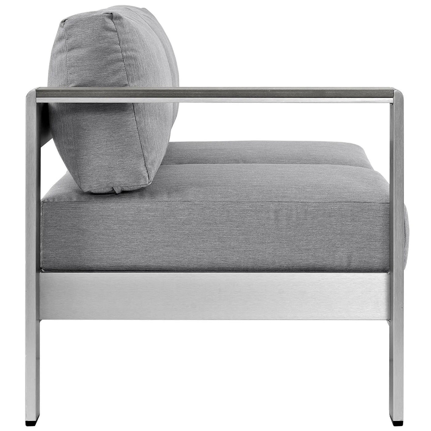 Shore Left-Arm Corner Sectional Outdoor Patio Aluminum Loveseat by HouseOfZazla