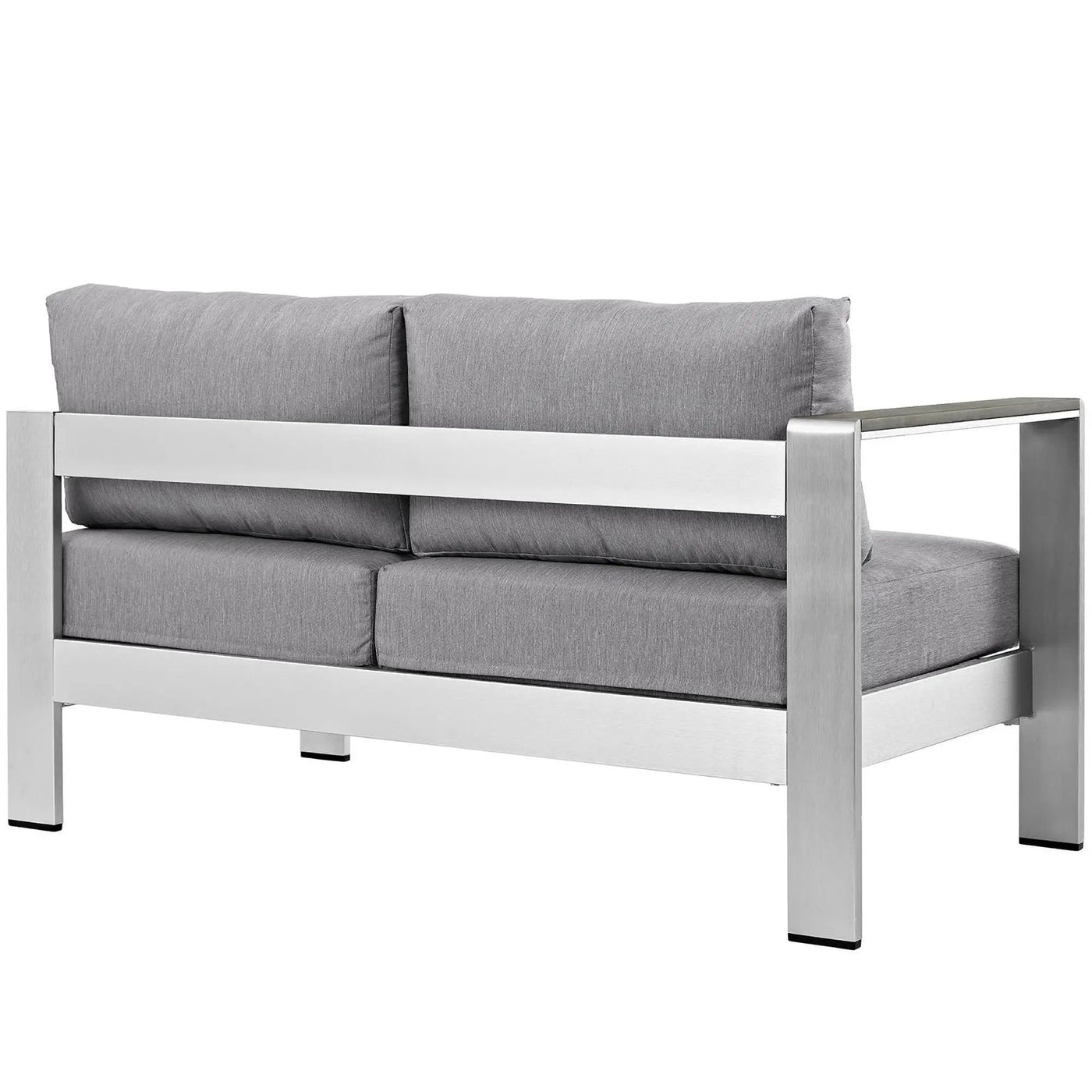 Shore Left-Arm Corner Sectional Outdoor Patio Aluminum Loveseat by HouseOfZazla