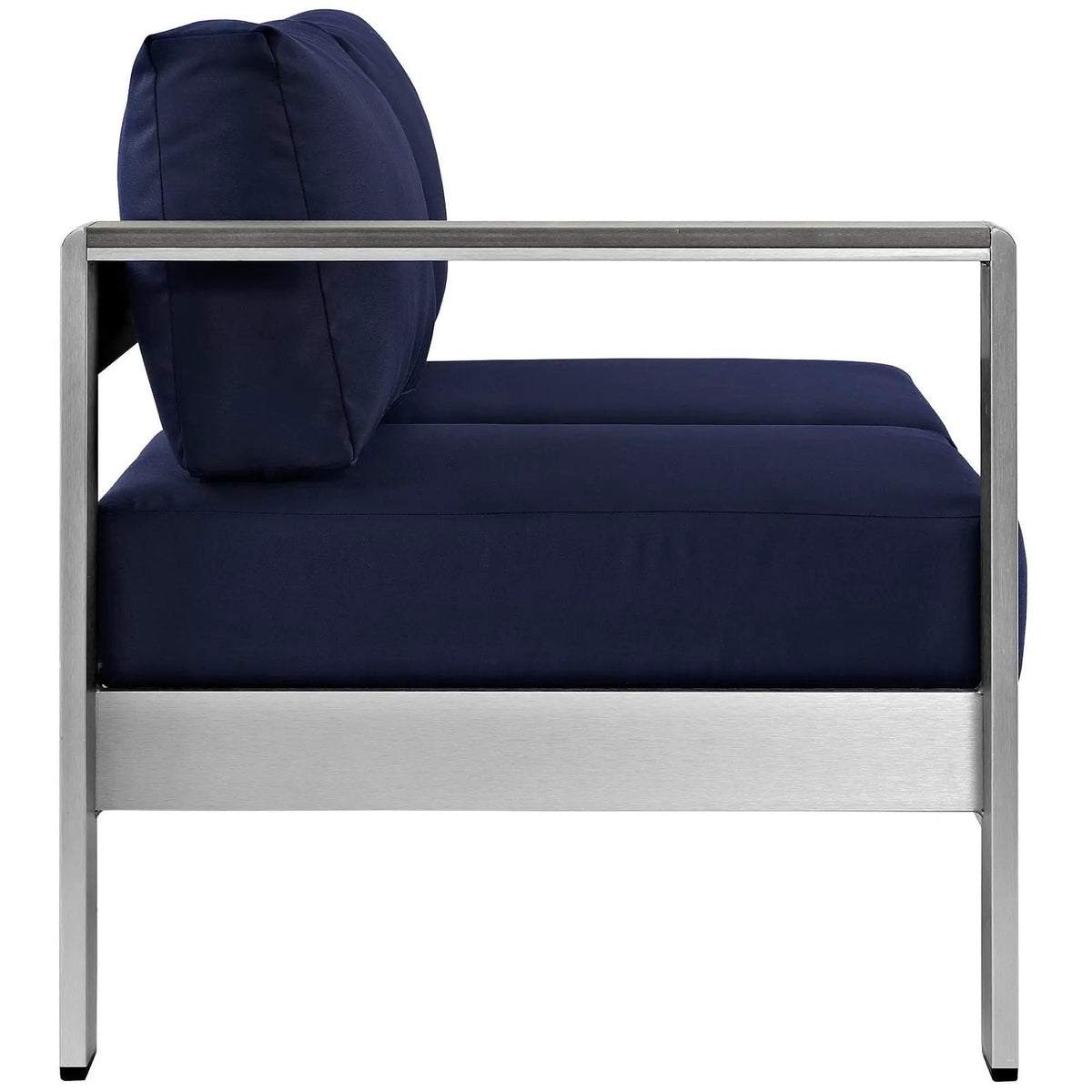 Shore Left-Arm Corner Sectional Outdoor Patio Aluminum Loveseat by HouseOfZazla