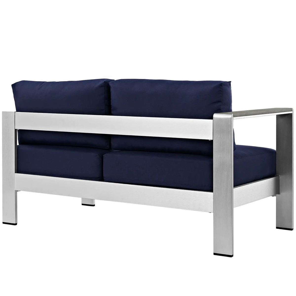 Shore Left-Arm Corner Sectional Outdoor Patio Aluminum Loveseat by HouseOfZazla