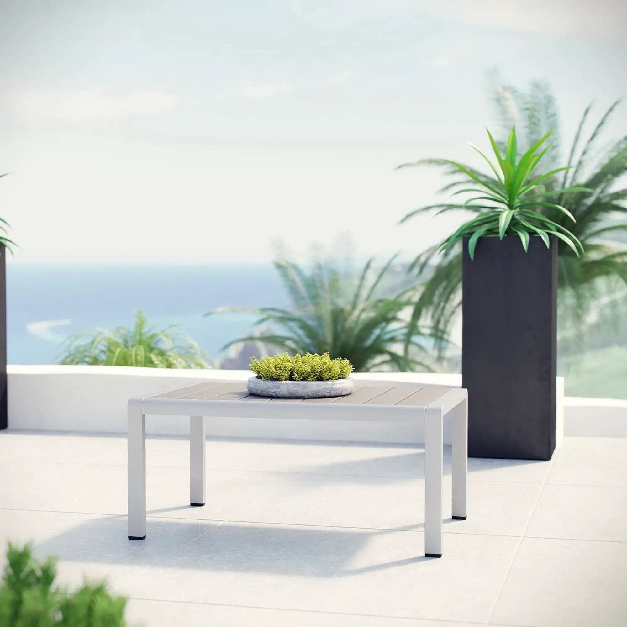 Shore Outdoor Patio Aluminum Coffee Table by Modway by HouseOfZazla