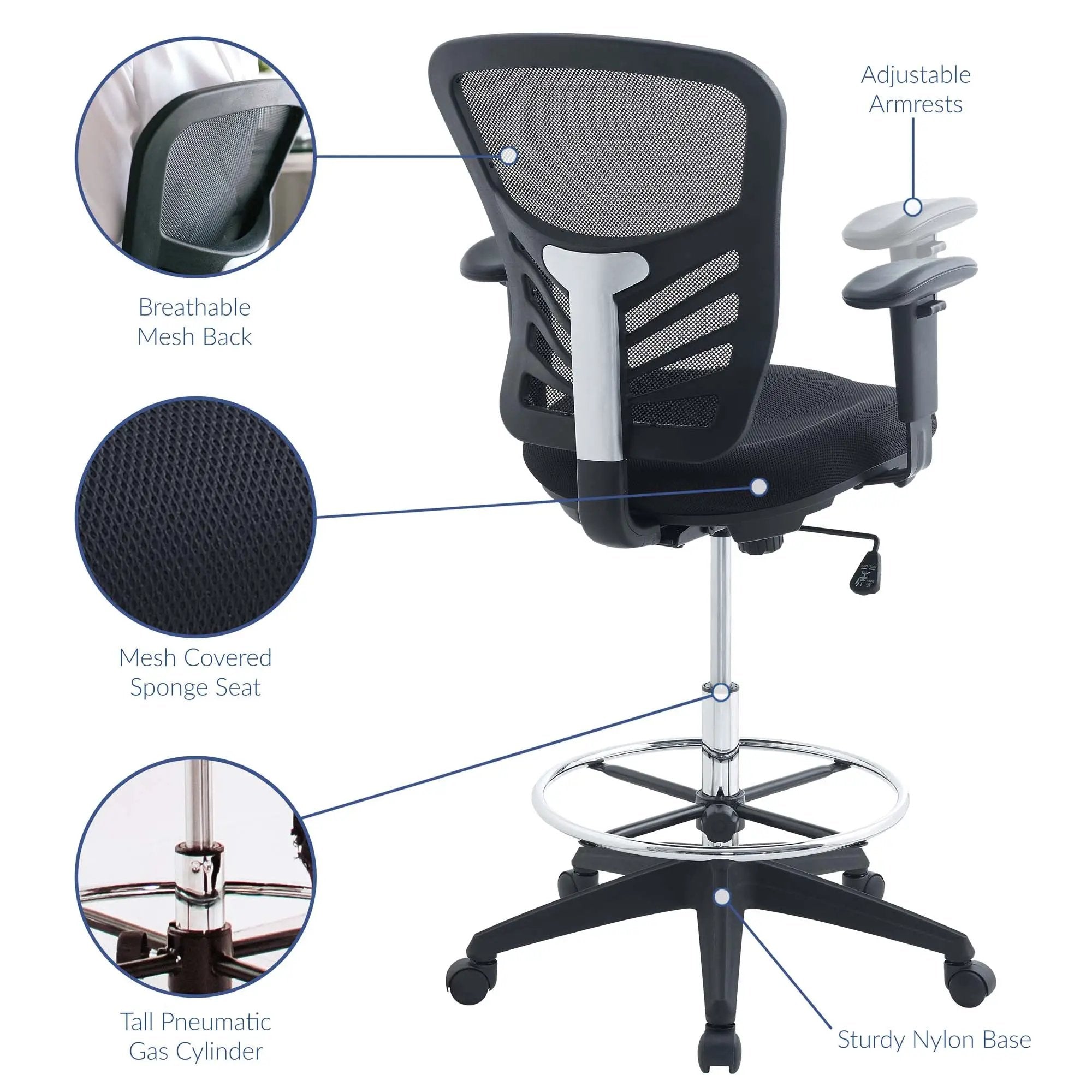 Articulate Drafting Chair by Modway by HouseOfZazla