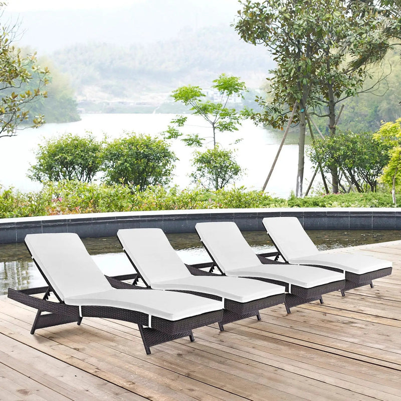Convene Outdoor Patio Chaise Set of 4 by Modway by HouseOfZazla