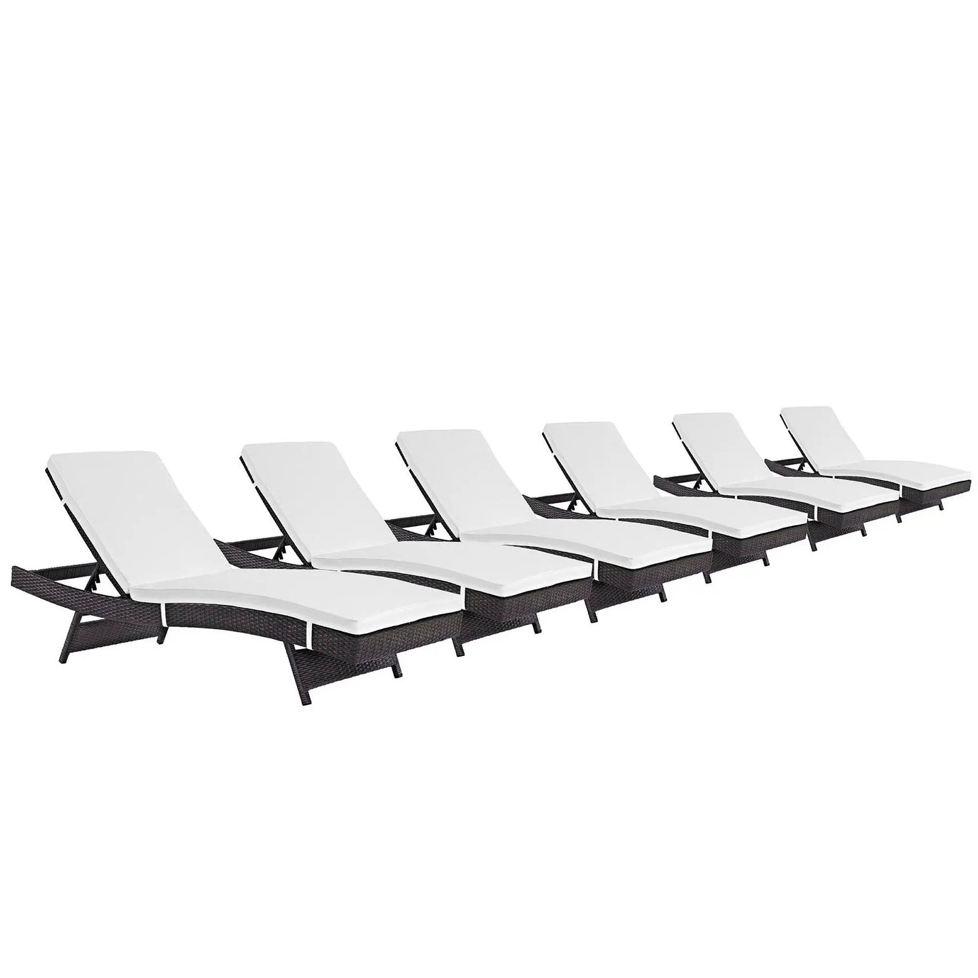 Convene Outdoor Patio Chaise Set of 6 by Modway by HouseOfZazla