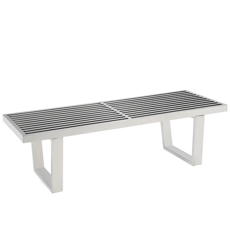 Sauna 4' Stainless Steel Bench by Modway by HouseOfZazla