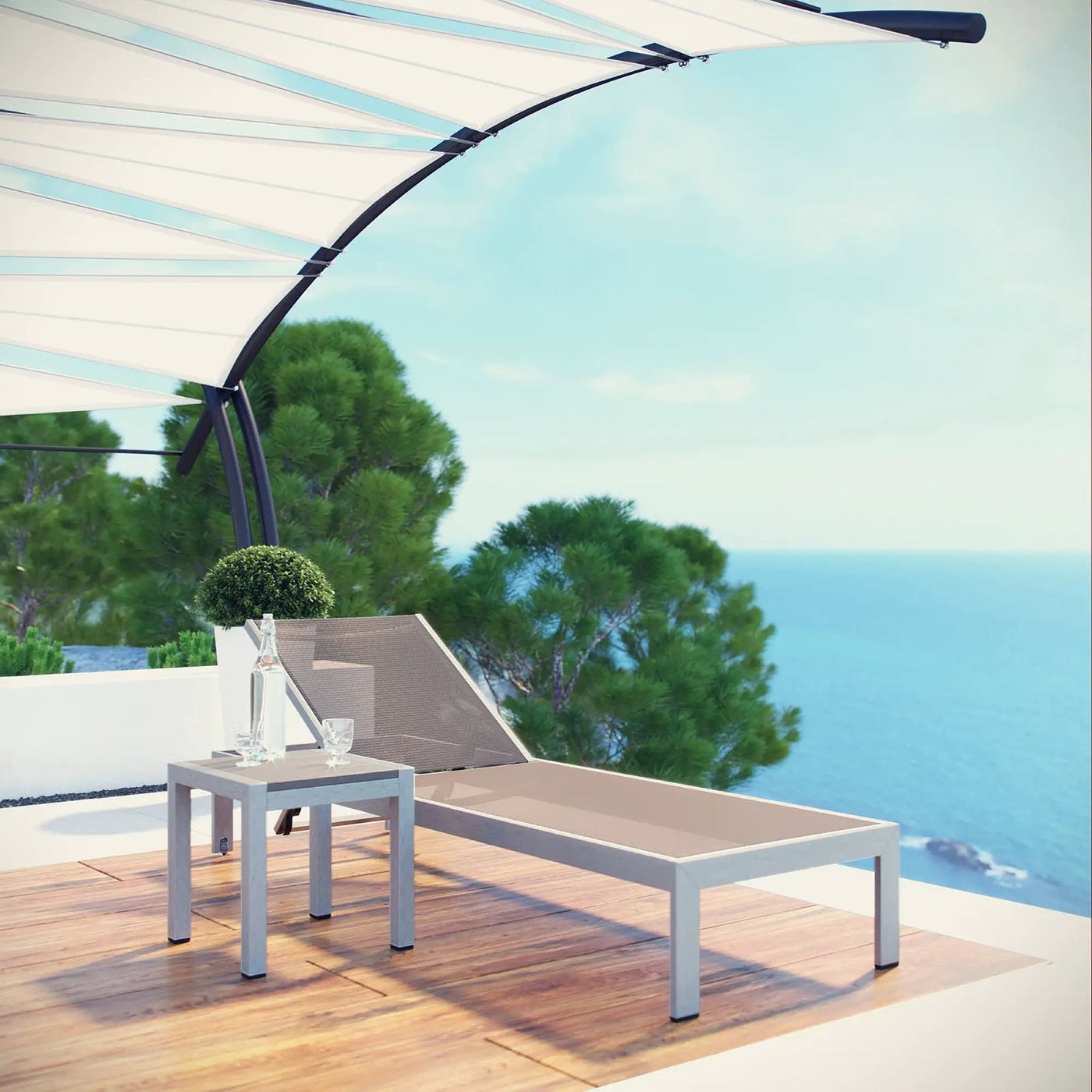 Shore 2 Piece Outdoor Patio Aluminum Set by Modway by HouseOfZazla