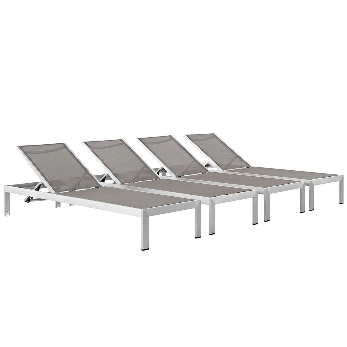Shore Outdoor Patio Aluminum Chaise Set of 4 by Modway by HouseOfZazla
