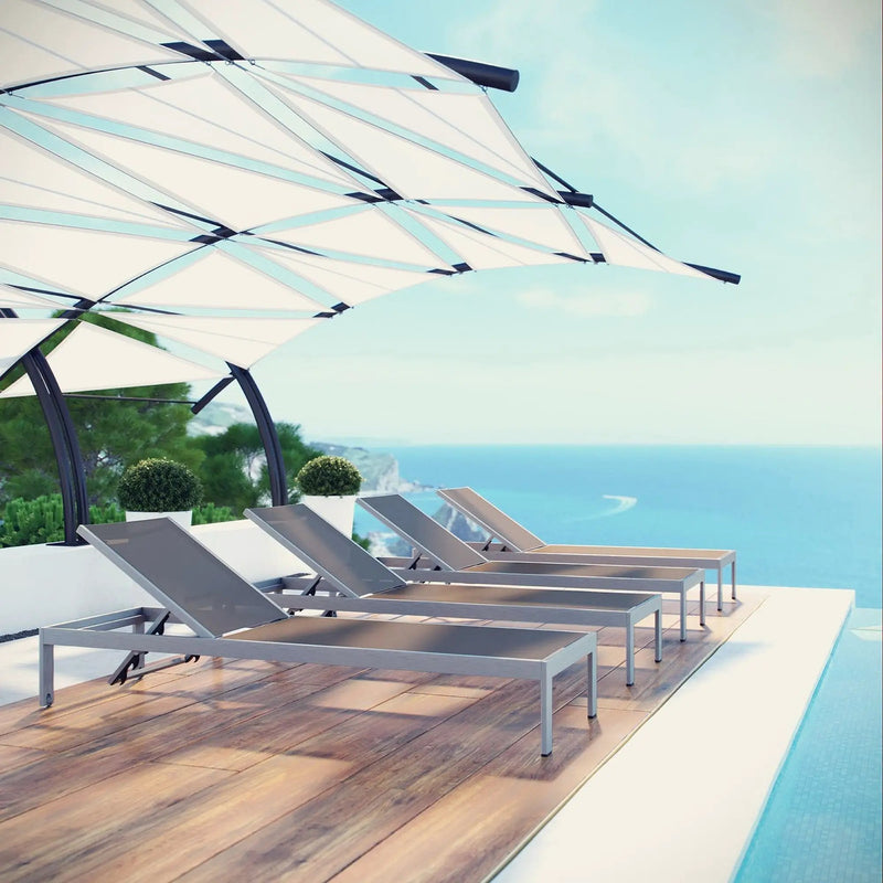 Shore Outdoor Patio Aluminum Chaise Set of 4 by Modway by HouseOfZazla