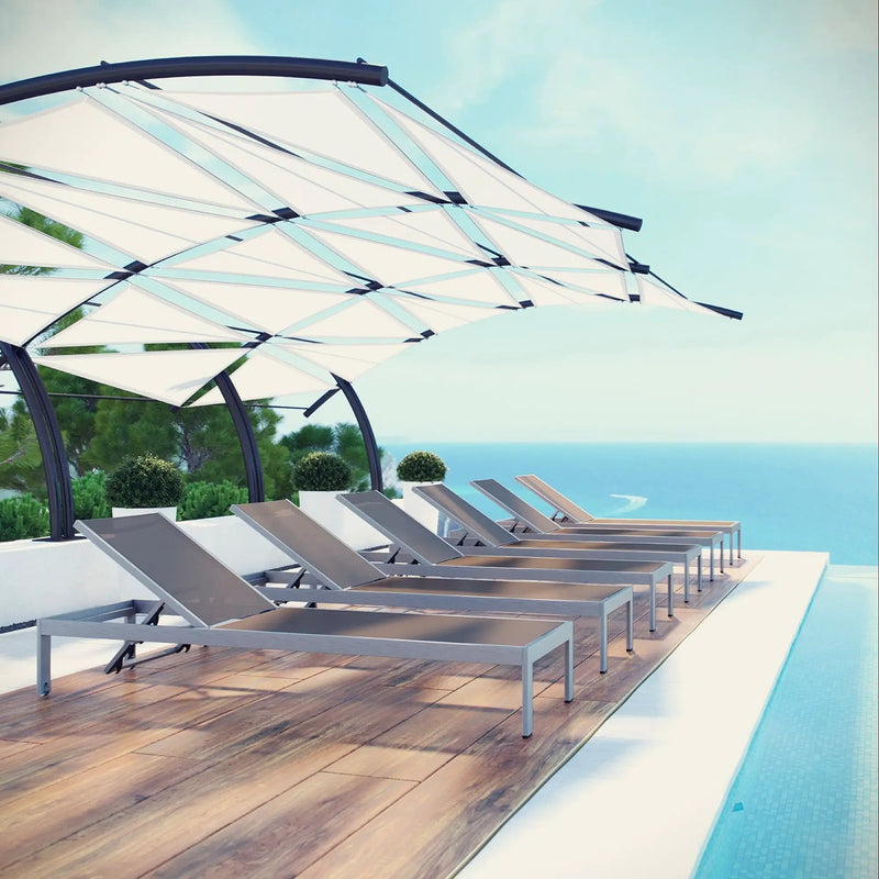 Shore Outdoor Patio Aluminum Chaise Set of 6 by Modway by HouseOfZazla