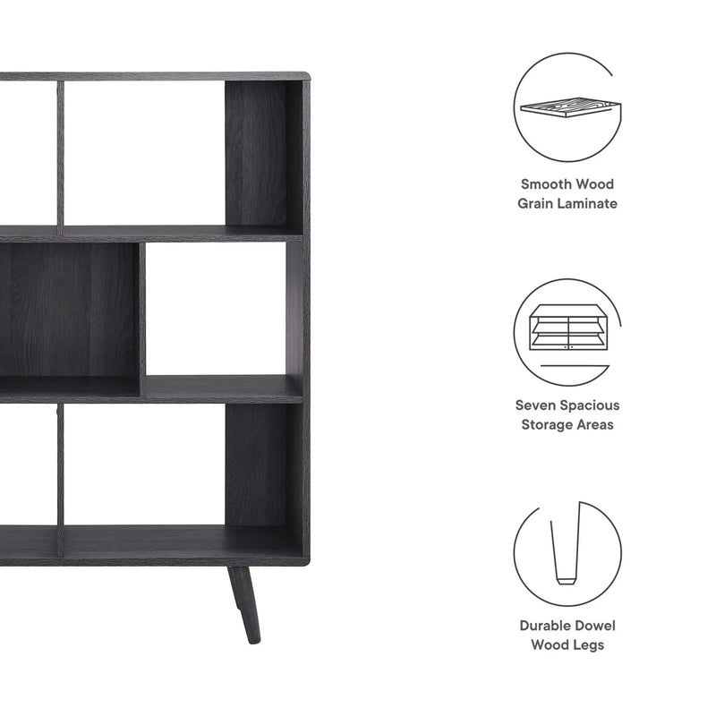 Transmit 7 Shelf Wood Grain Bookcase by Modway by HouseOfZazla