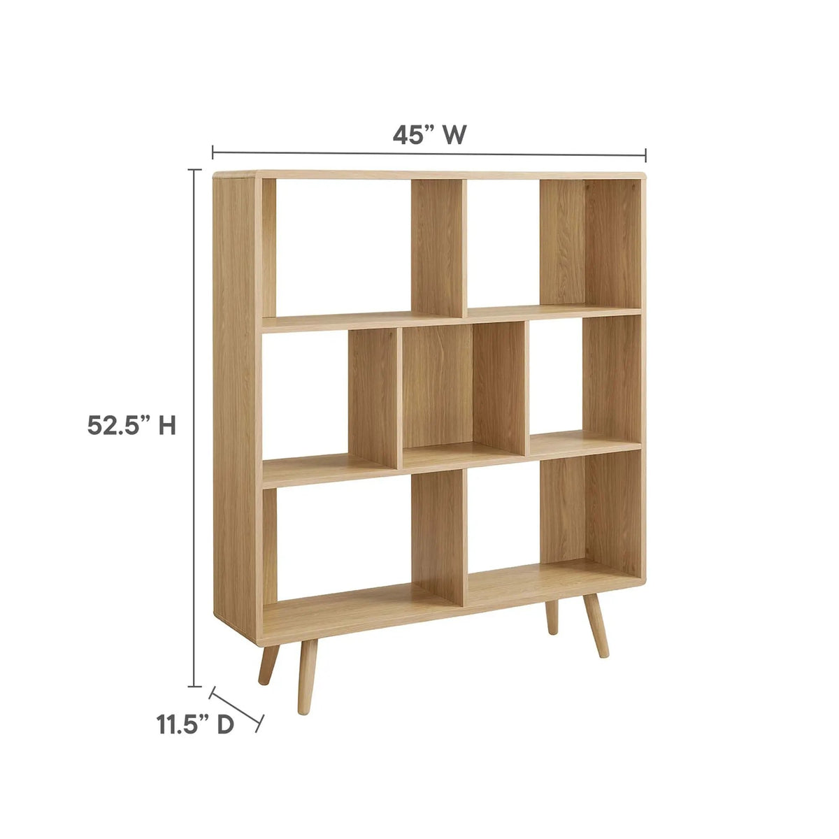 Transmit 7 Shelf Wood Grain Bookcase by Modway by HouseOfZazla